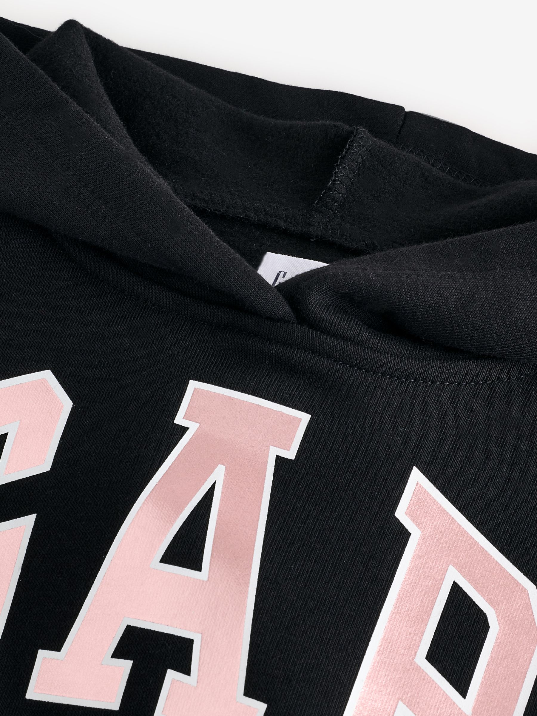 Black Vintage Logo Hoodie (4-13yrs) - Image 4 of 7
