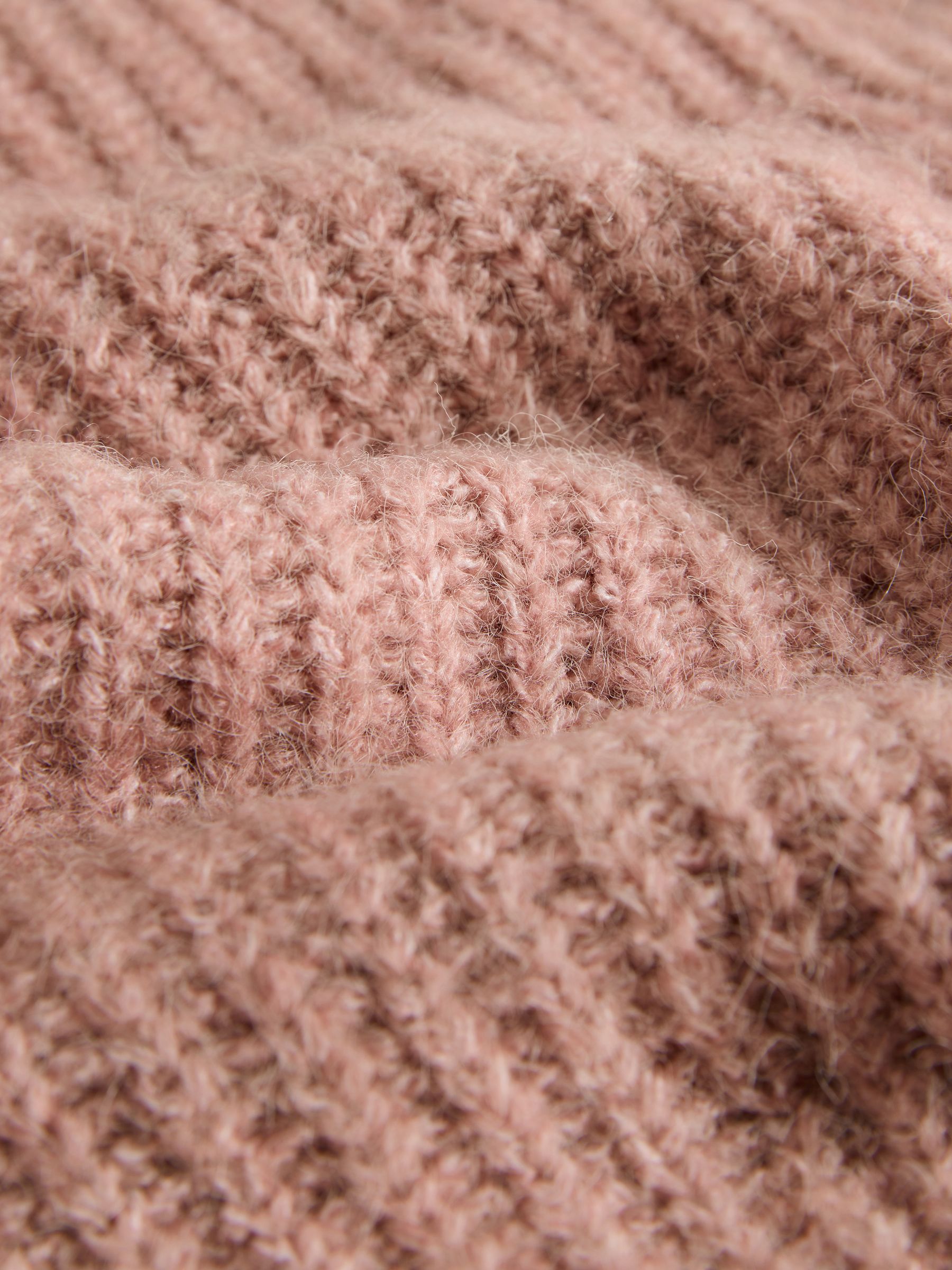 Oatmeal/Pink 2 Pack Ribbed Chunky Knitted Cardigans - Image 5 of 6