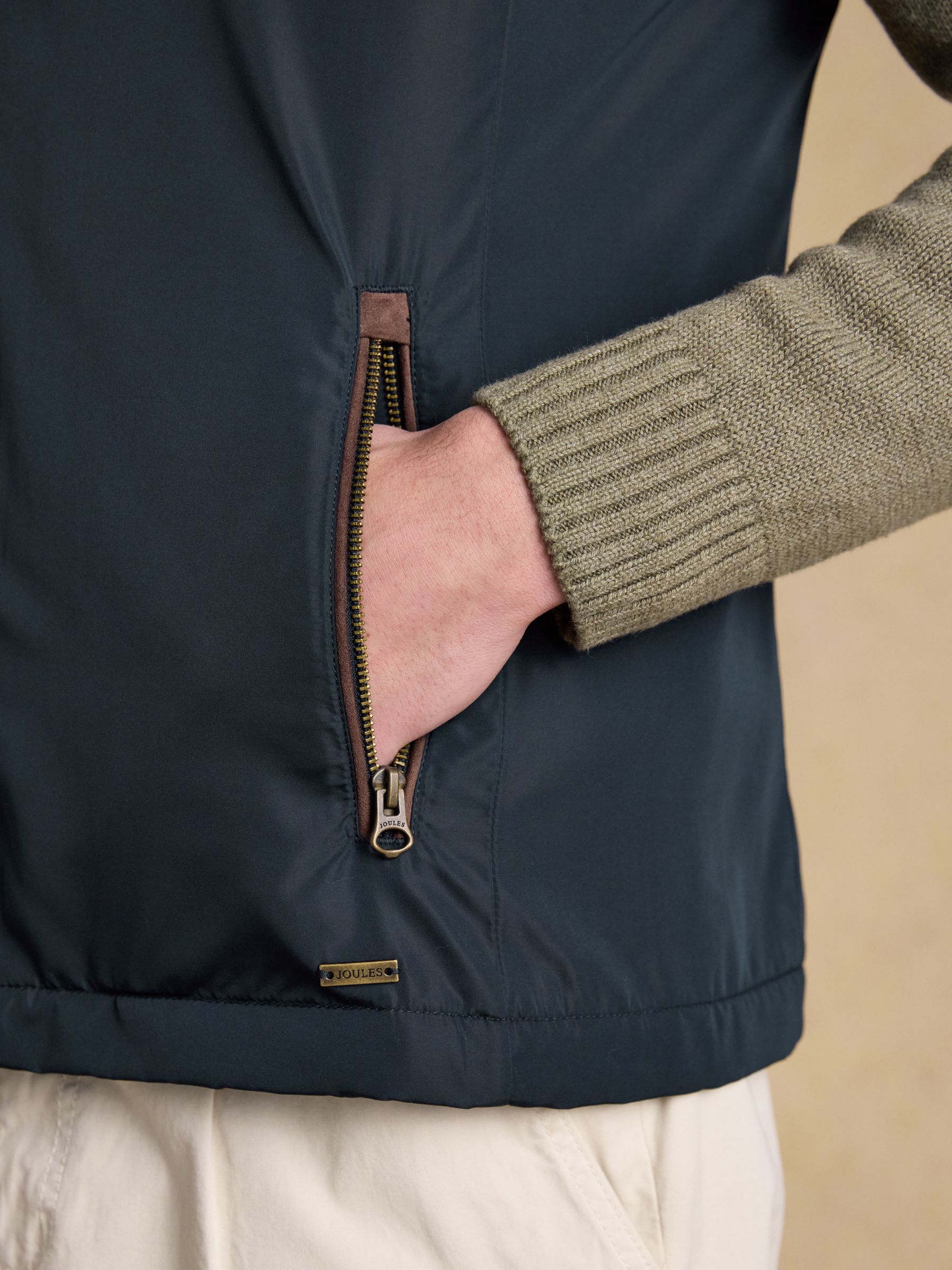 Farnham Navy Blue Padded Fleece Lined Gilet - Image 8 of 11