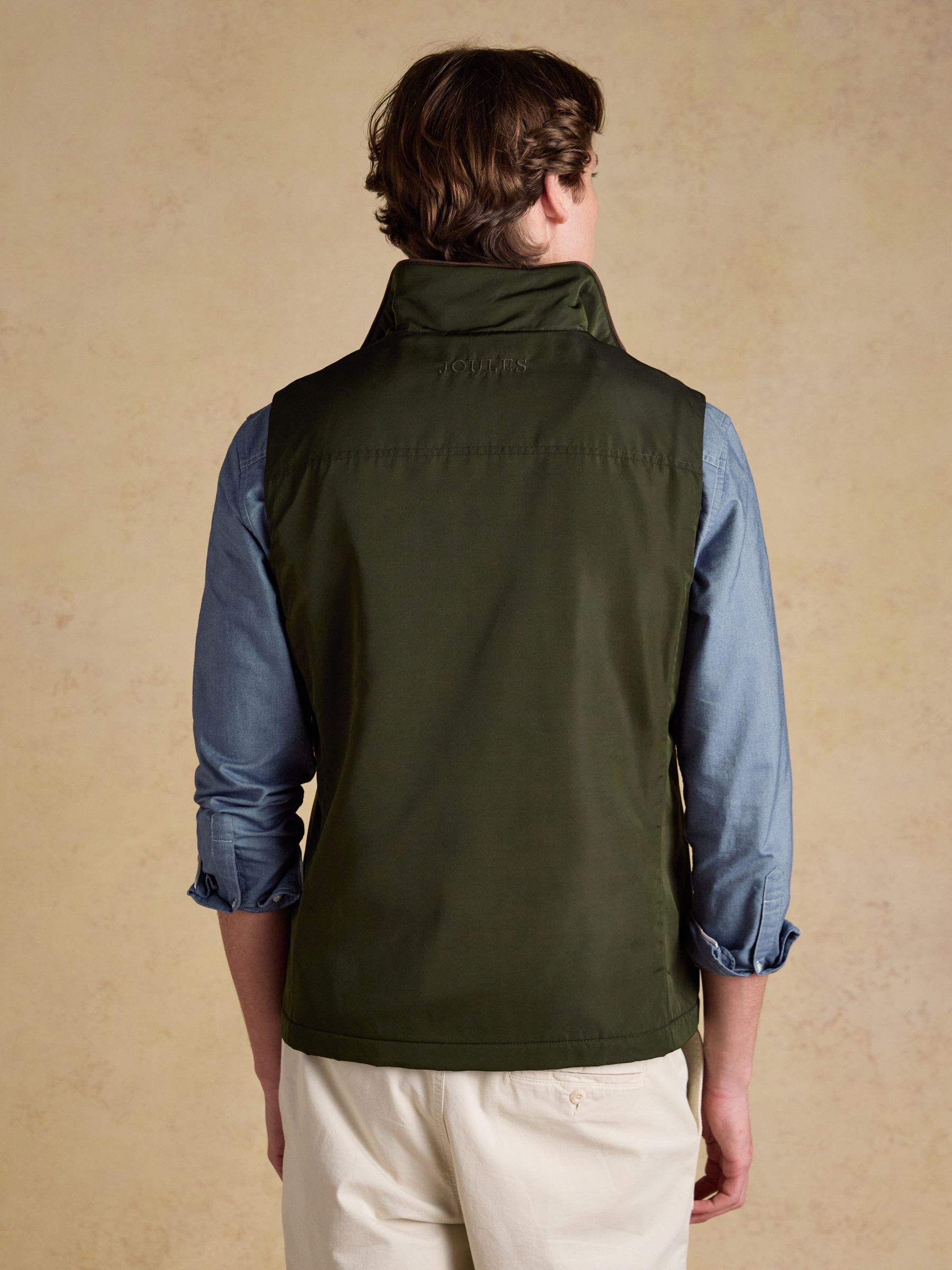 Farnham Khaki Green Padded Fleece Lined Gilet - Image 4 of 11