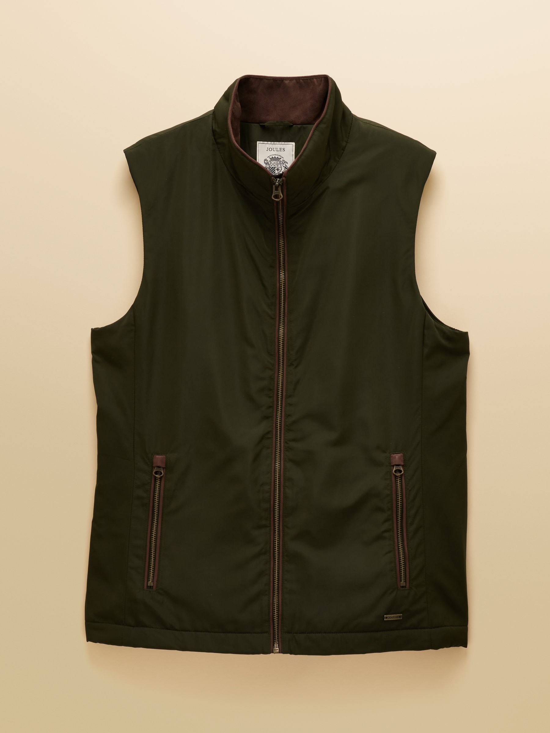 Farnham Khaki Green Fleece Lined Lightweight Gilet - Image 9 of 9 Farnham Khaki Green Fleece Lined Lightweight Gilet - Image 9 of 9