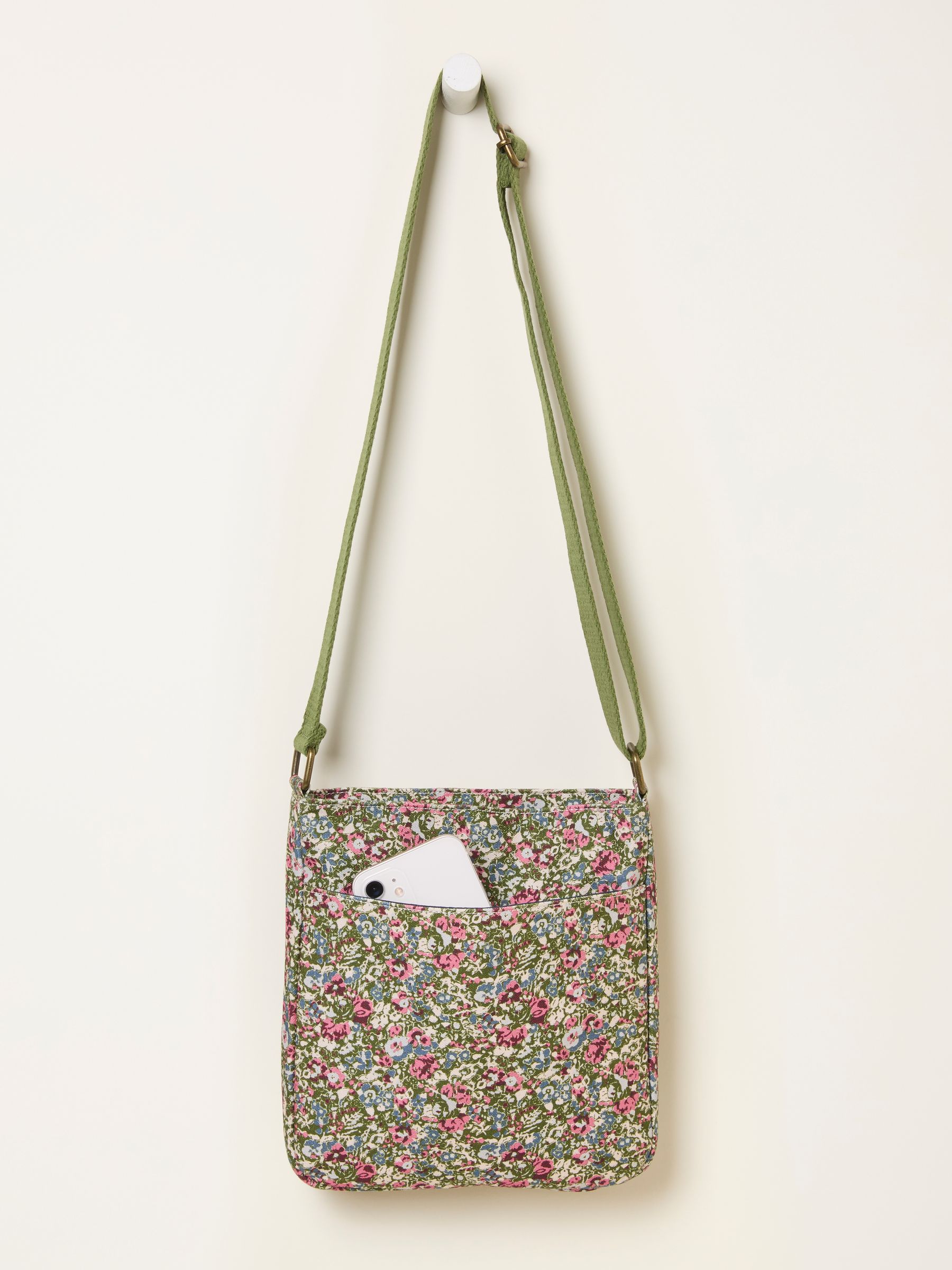 Green Ditsy Ditsy Floral Canvas Crossbody Bag - Image 2 of 3