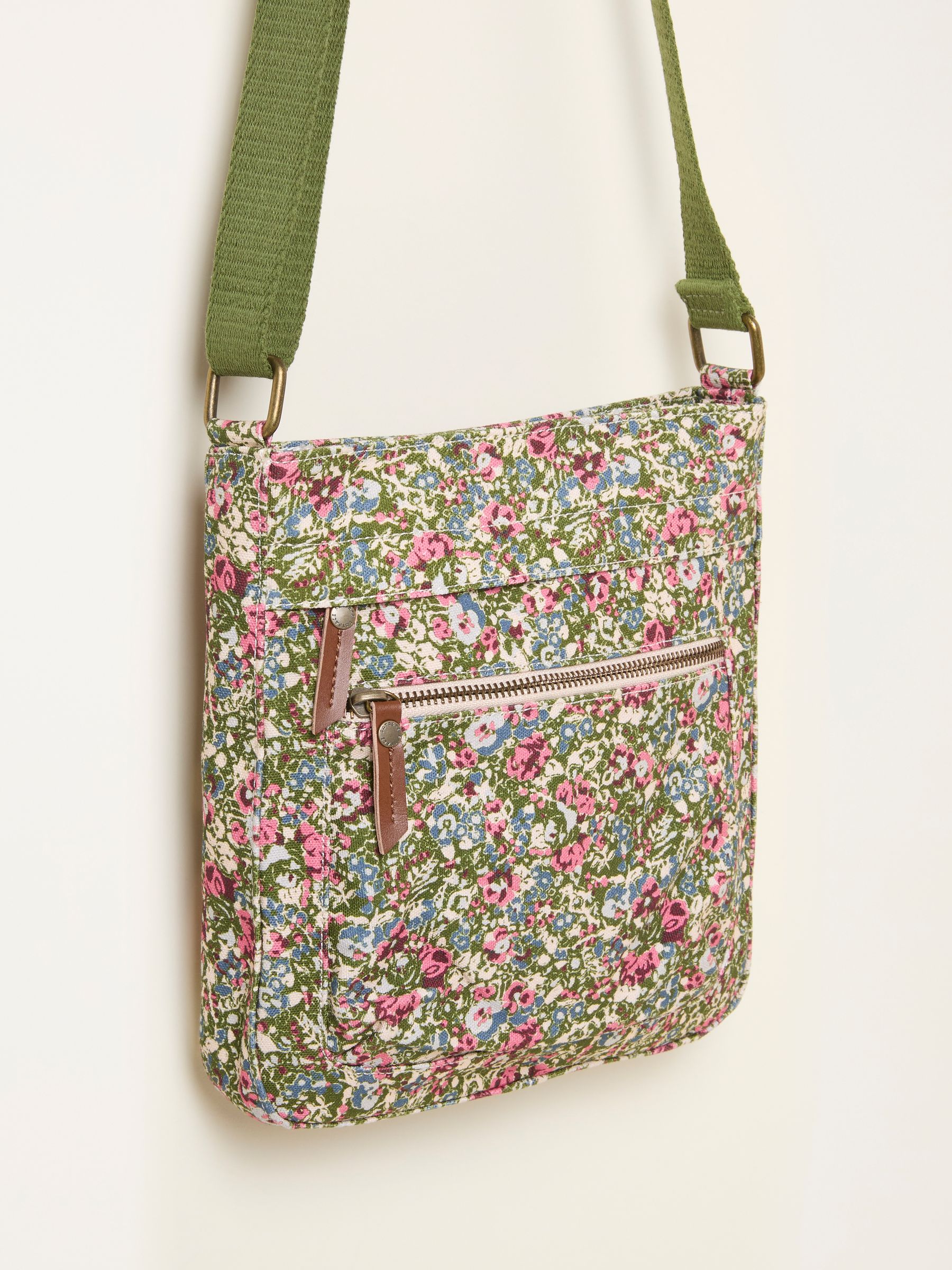Green Ditsy Ditsy Floral Canvas Crossbody Bag - Image 3 of 3