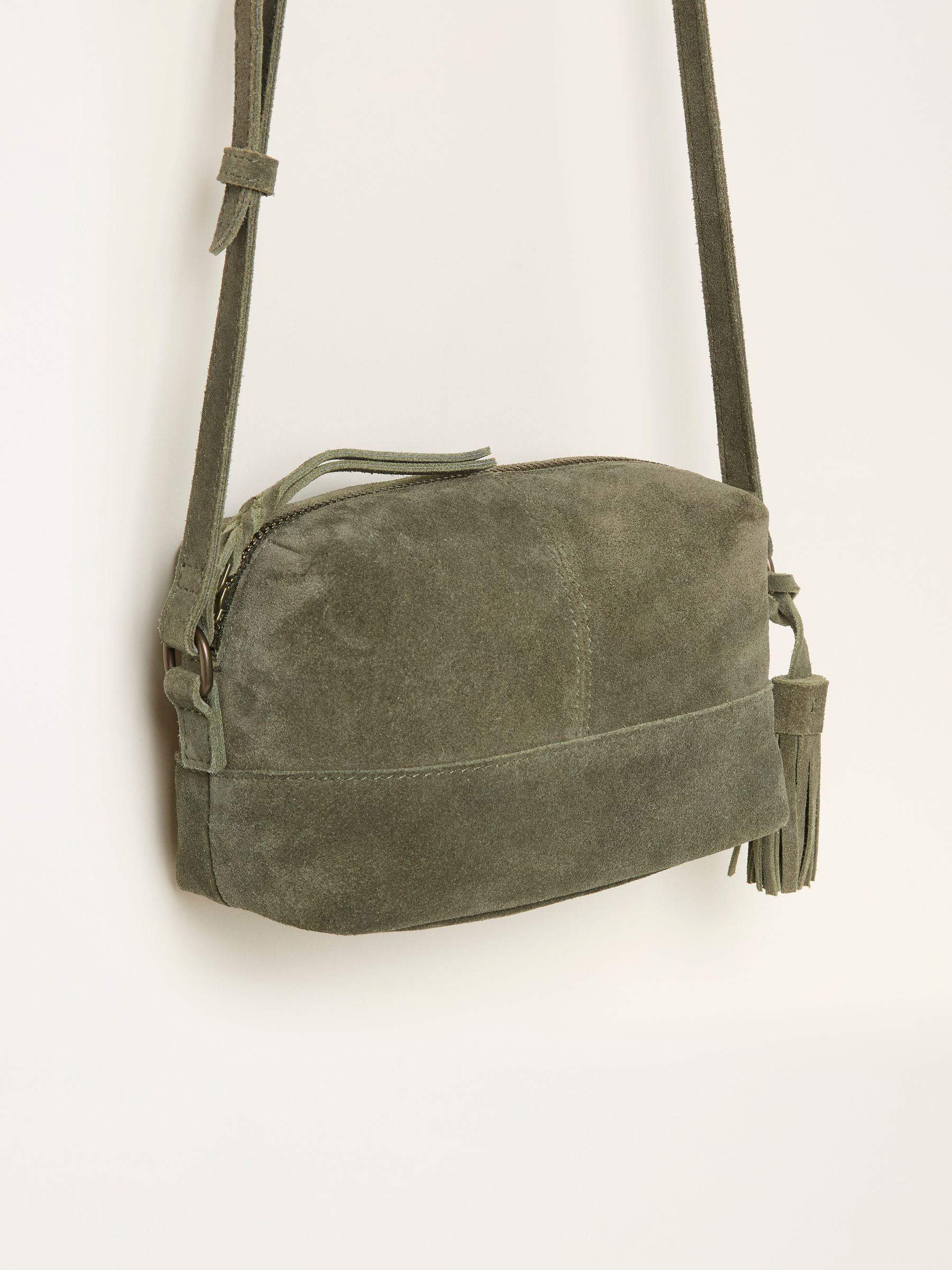 Green Suede Camera Bag | FatFace