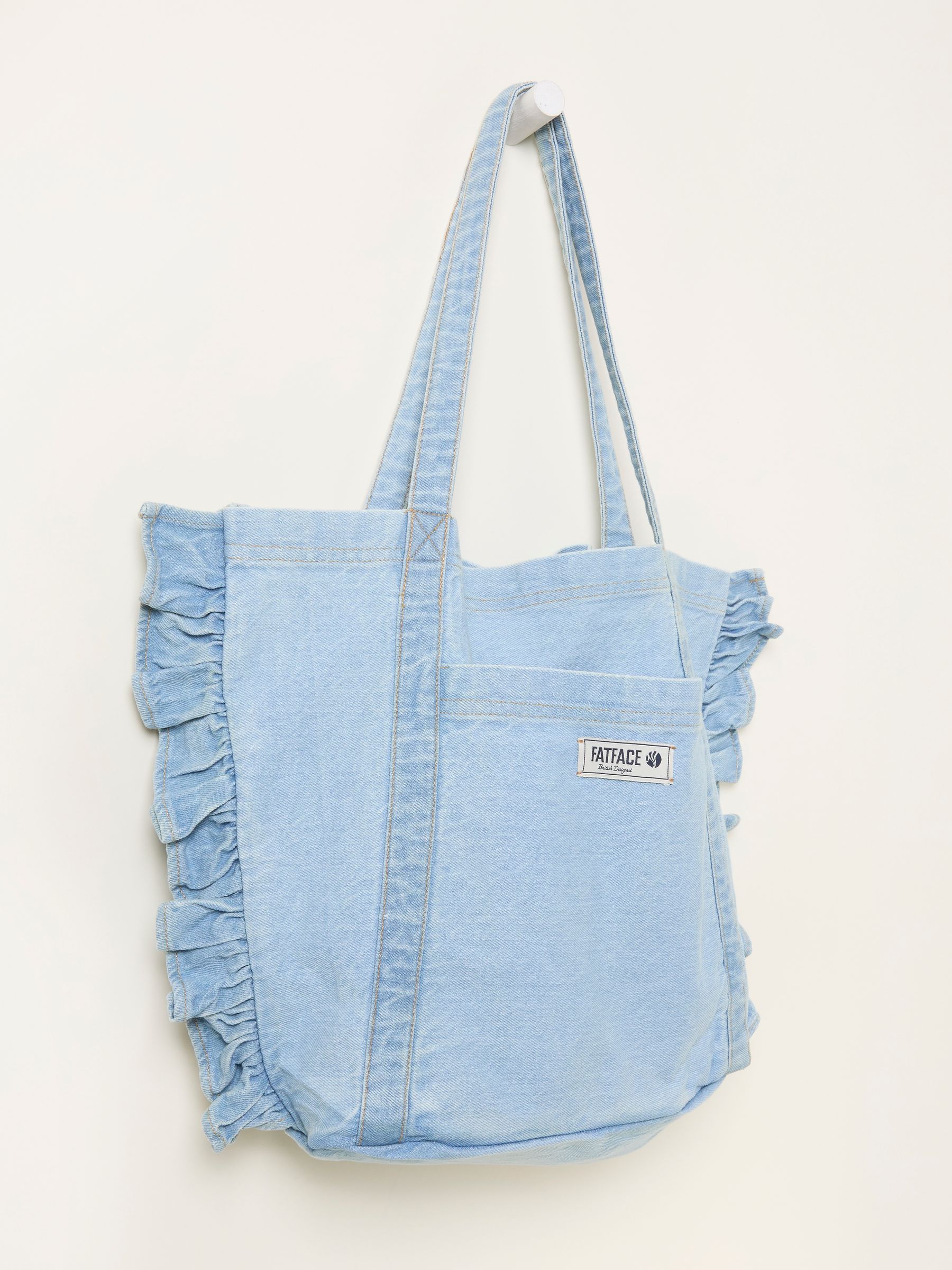 Astrid Light Denim Frill Tote - Image 2 of 3
