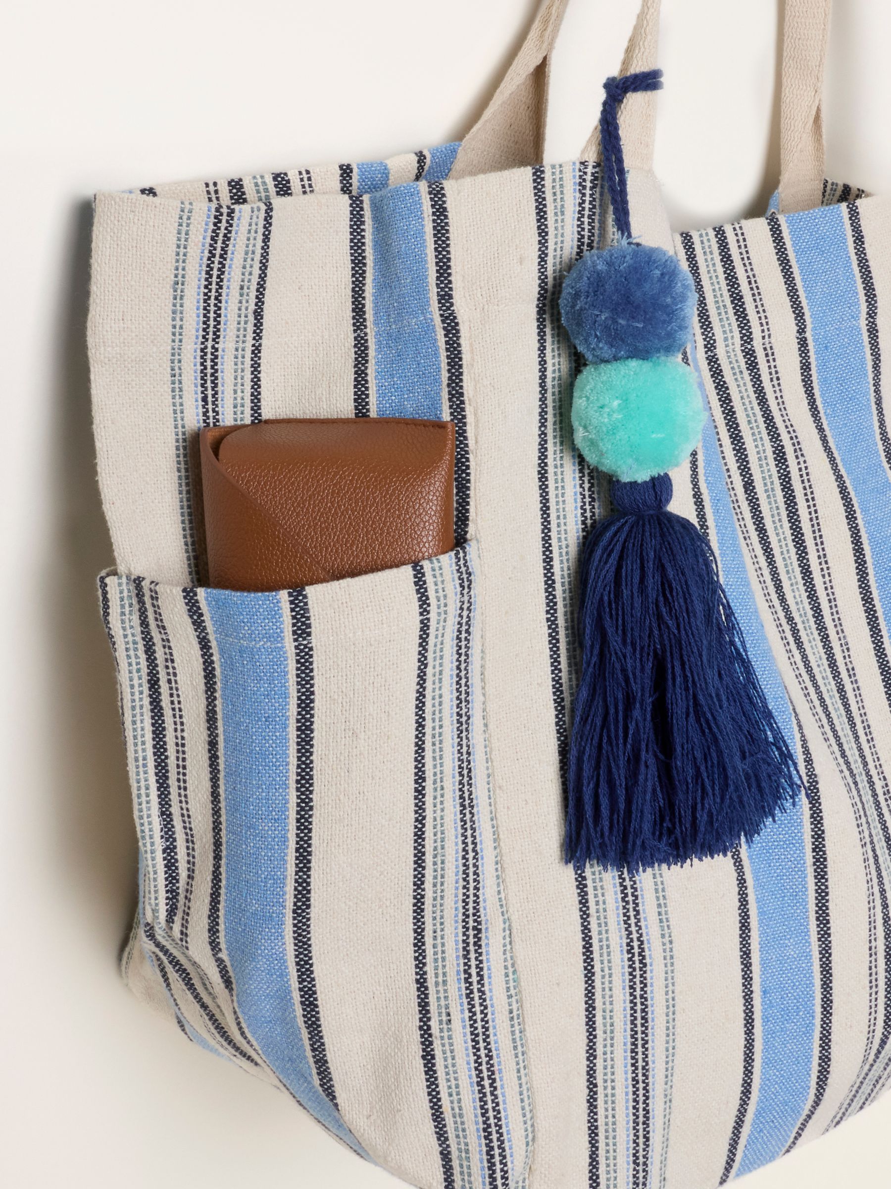 Blue Stripe Tote Bag - Image 4 of 6