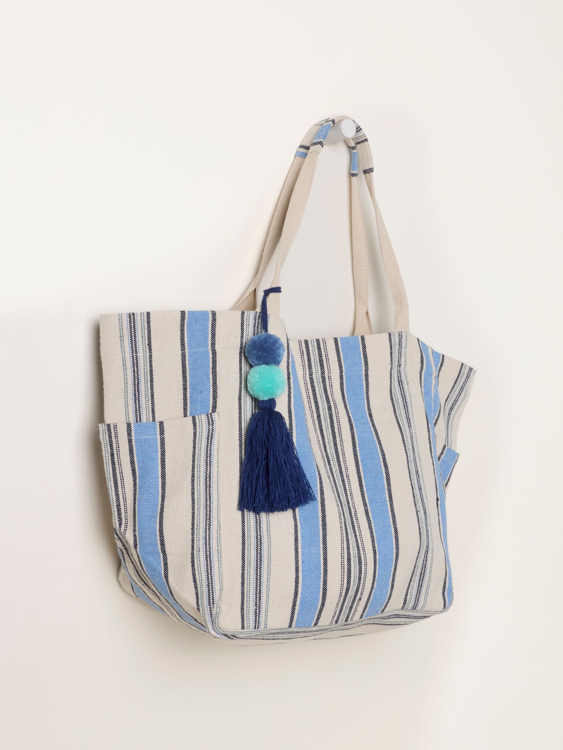 stripe fat face beach bag