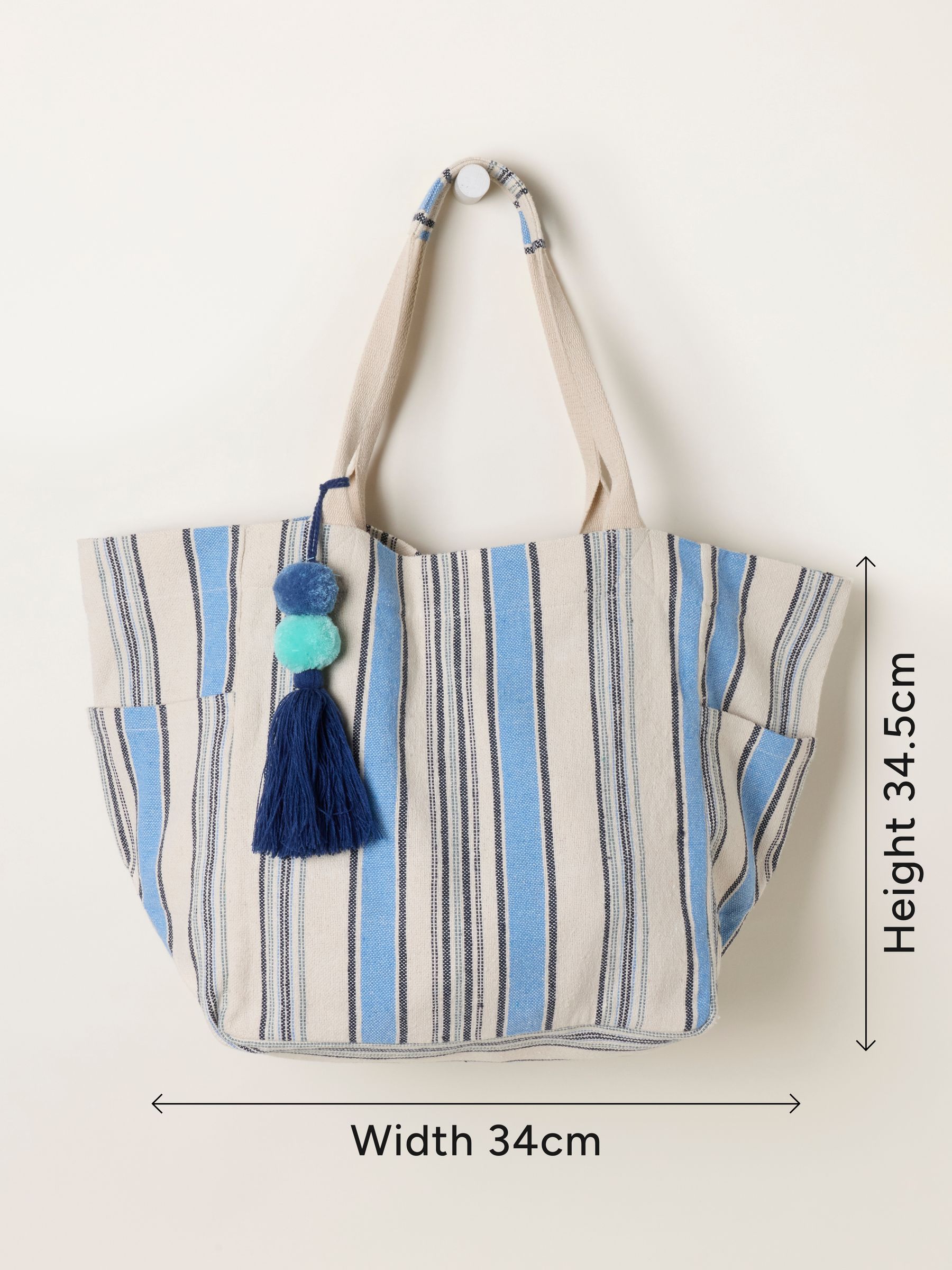 Blue Stripe Tote Bag - Image 6 of 6