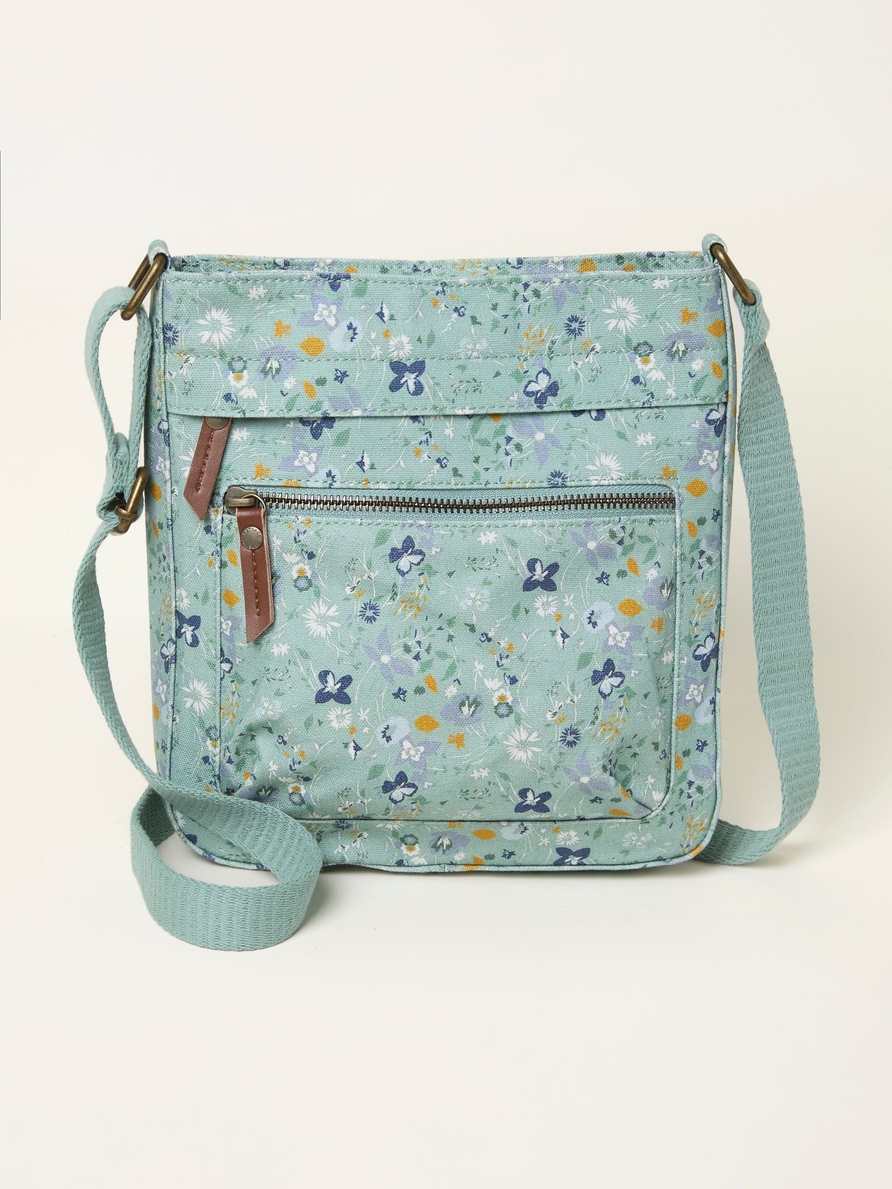 Green Haze Floral Canvas Crossbody Bag - Image 1 of 3