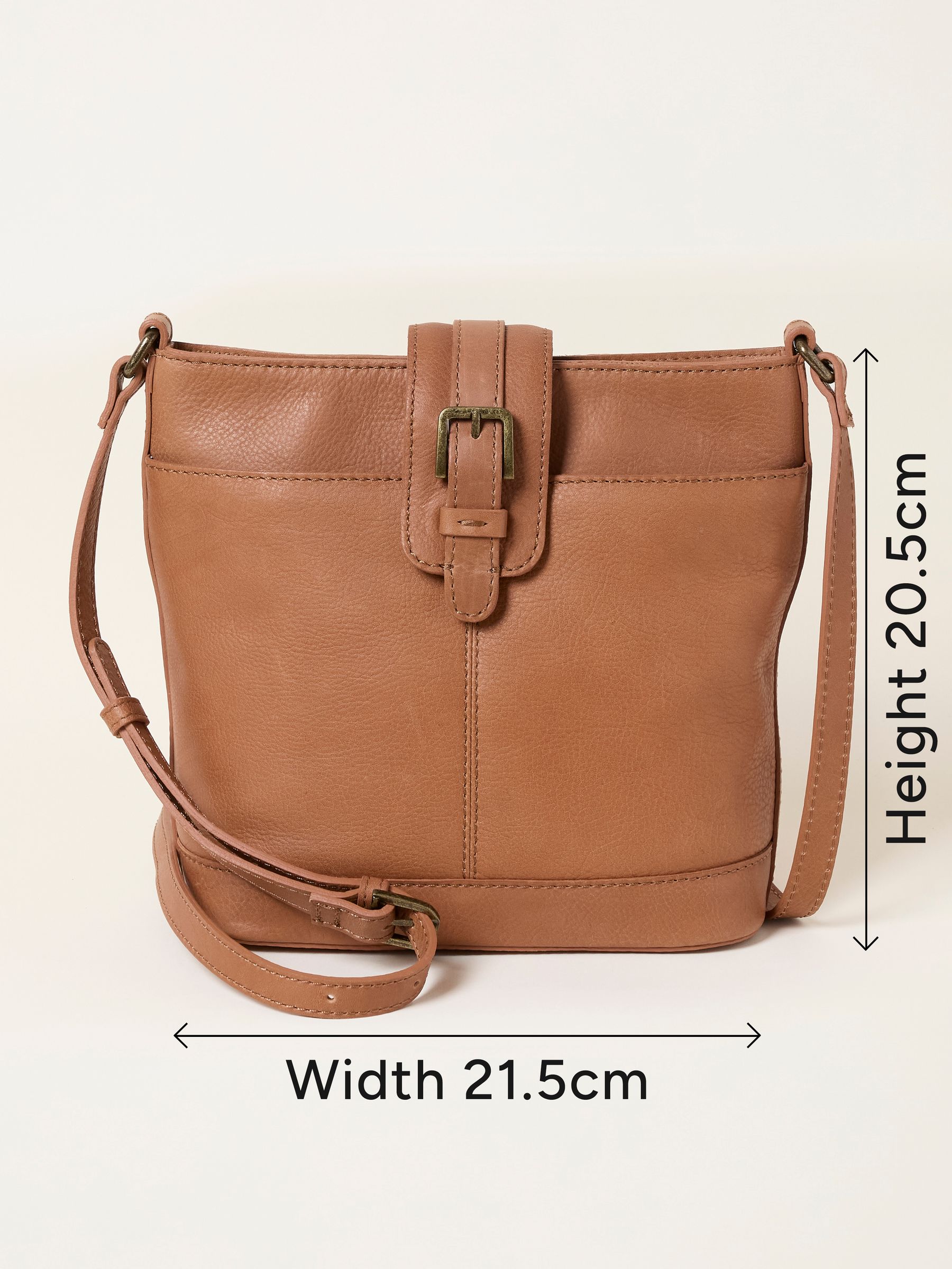 Tan Brown Leather Bucket Bag - Image 5 of 5