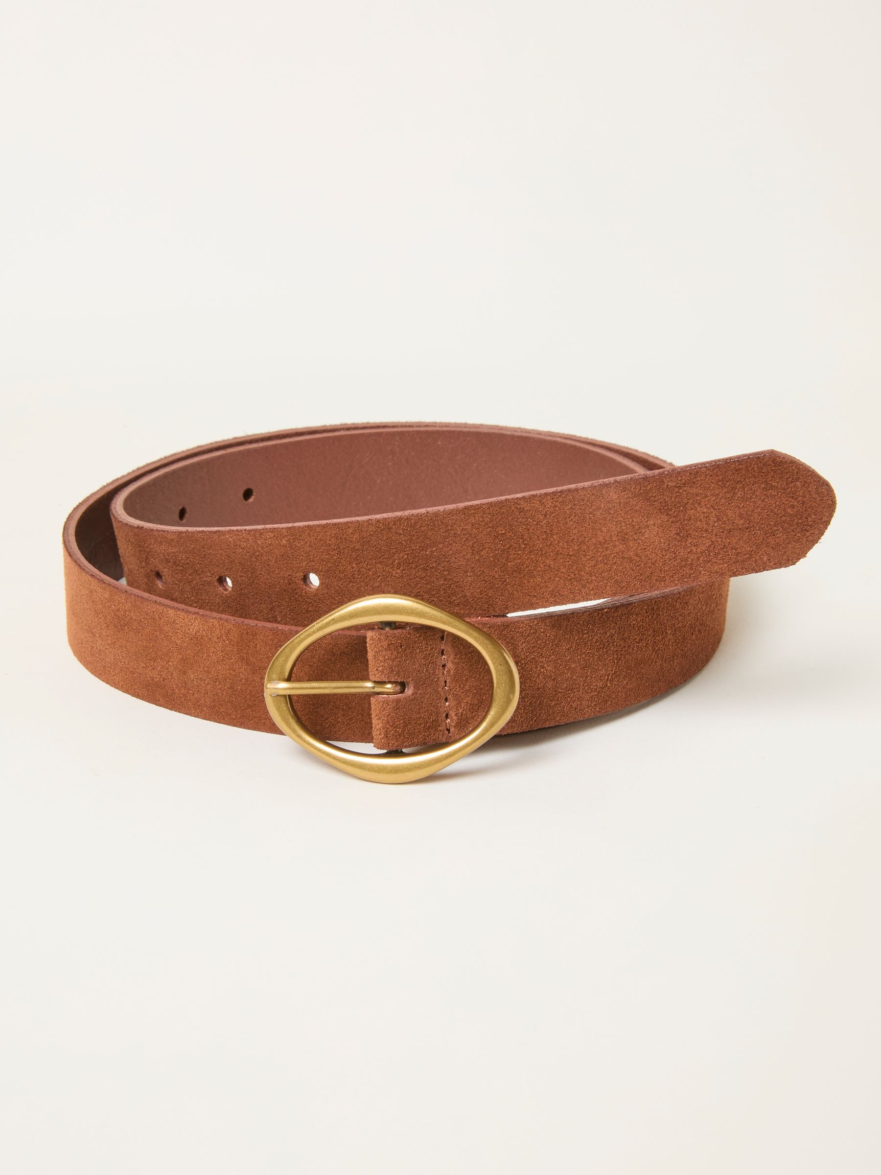 Tan Brown Suede Buckle Interest Belt | FatFace USA display picture 3