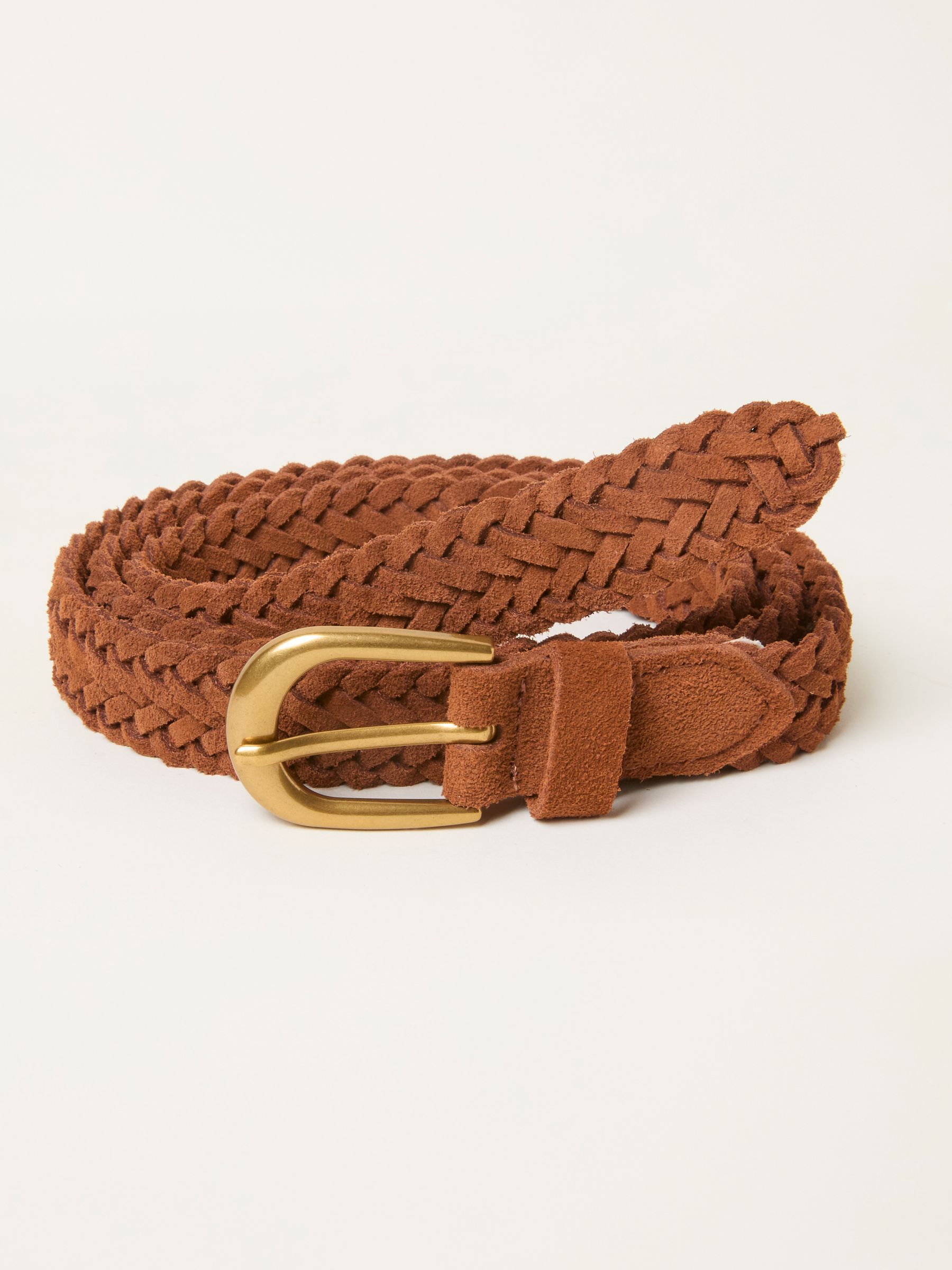 Tan Brown Suede Buckle Interest Belt - Image 1 of 2