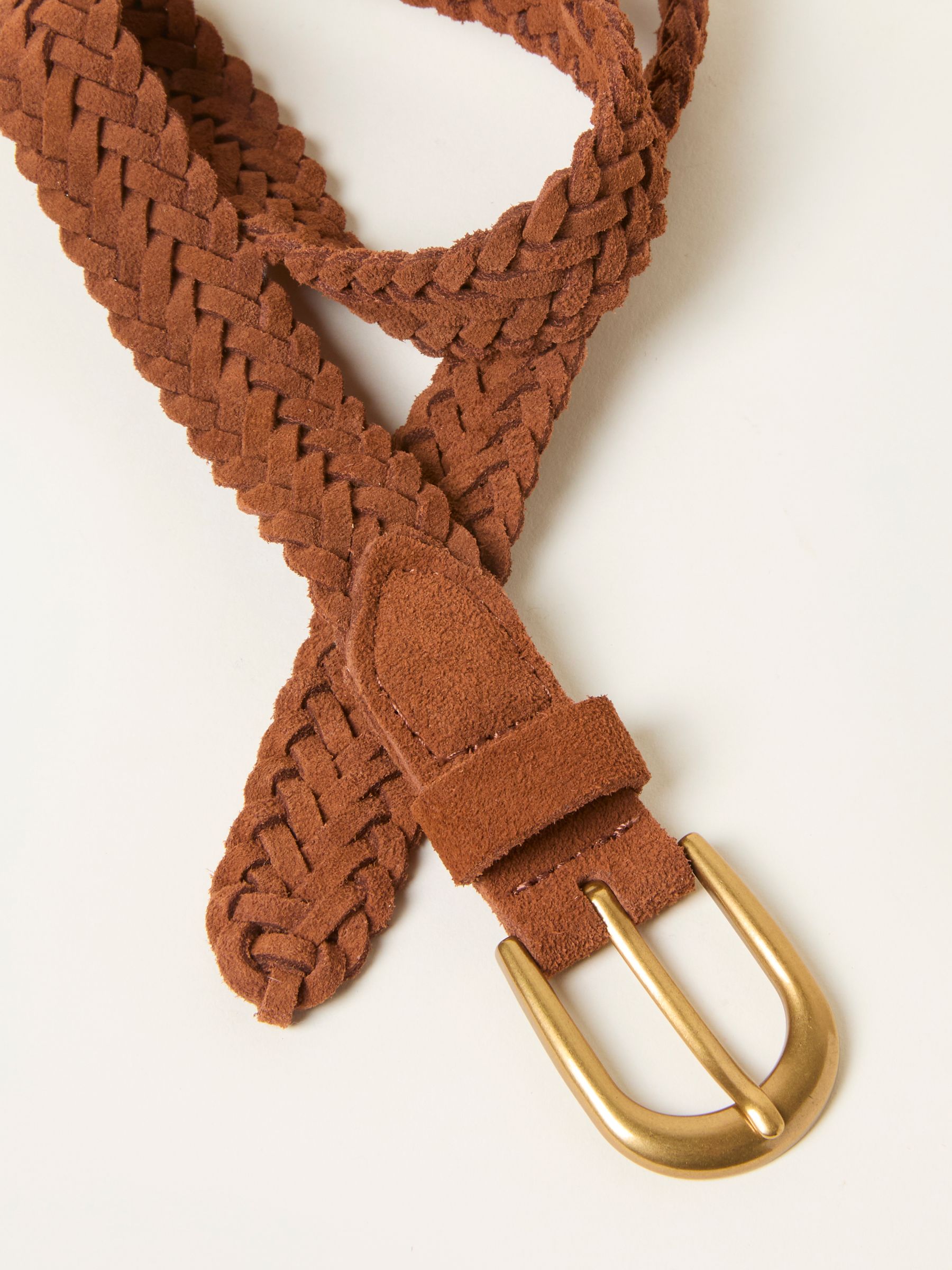 Tan Brown Suede Buckle Interest Belt - Image 2 of 2