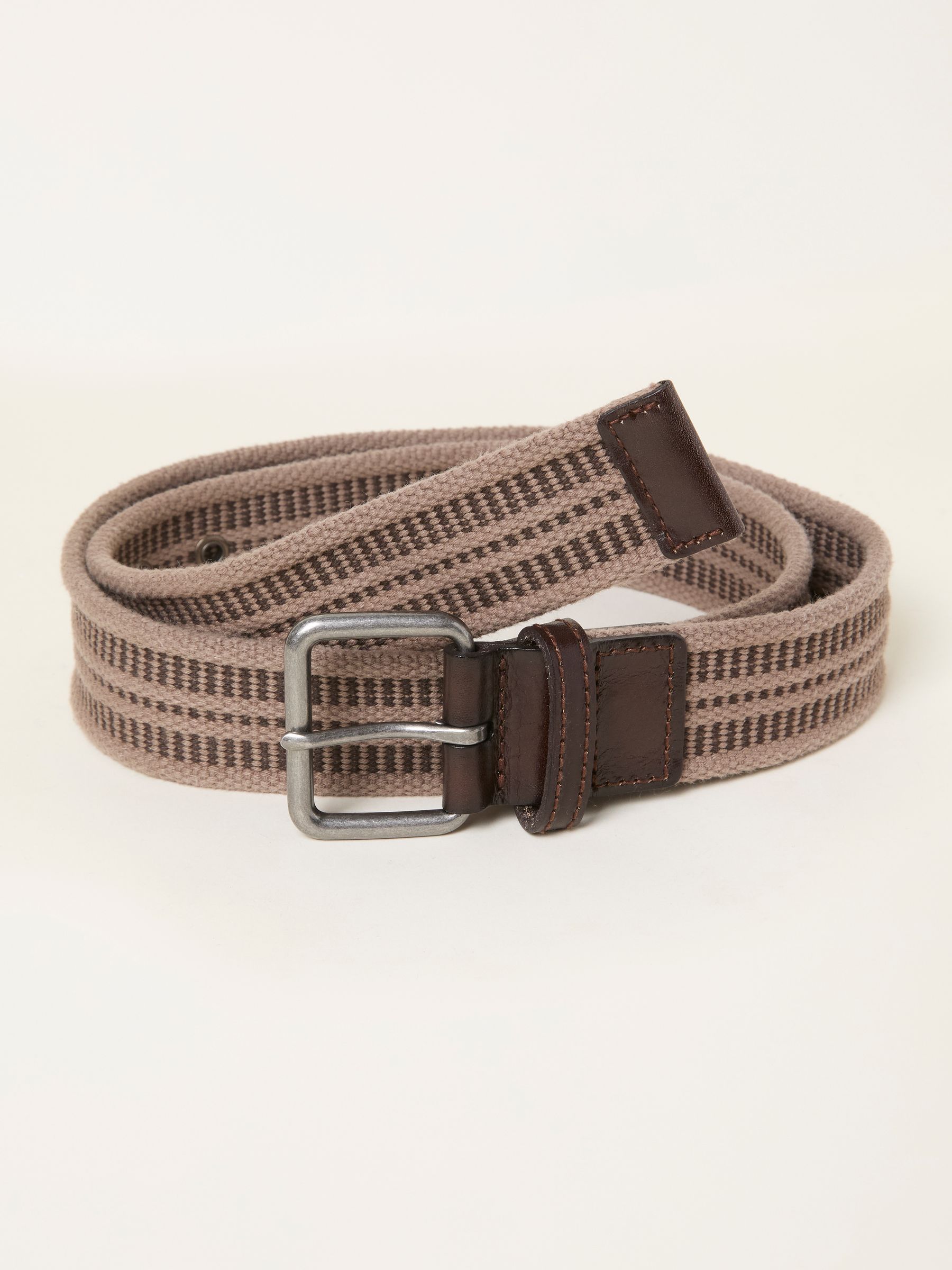Luca Beige Webbing Belt - Image 1 of 2