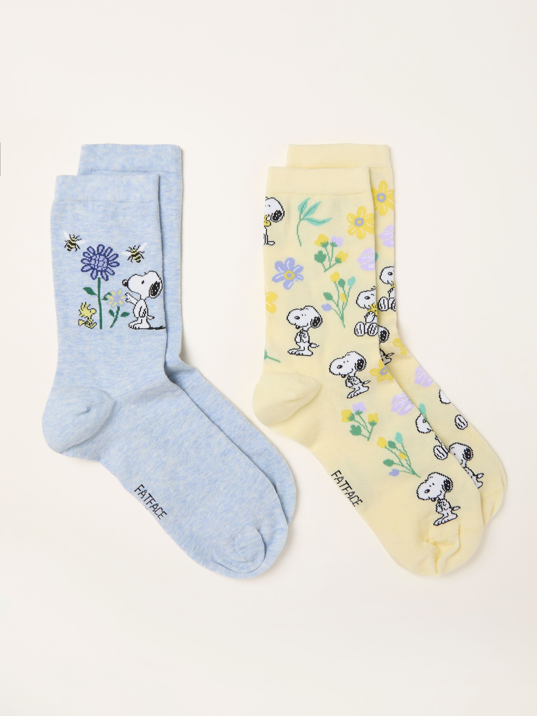 Multi Two Pack Snoopy Bee Socks in a Box - Image 2 of 2