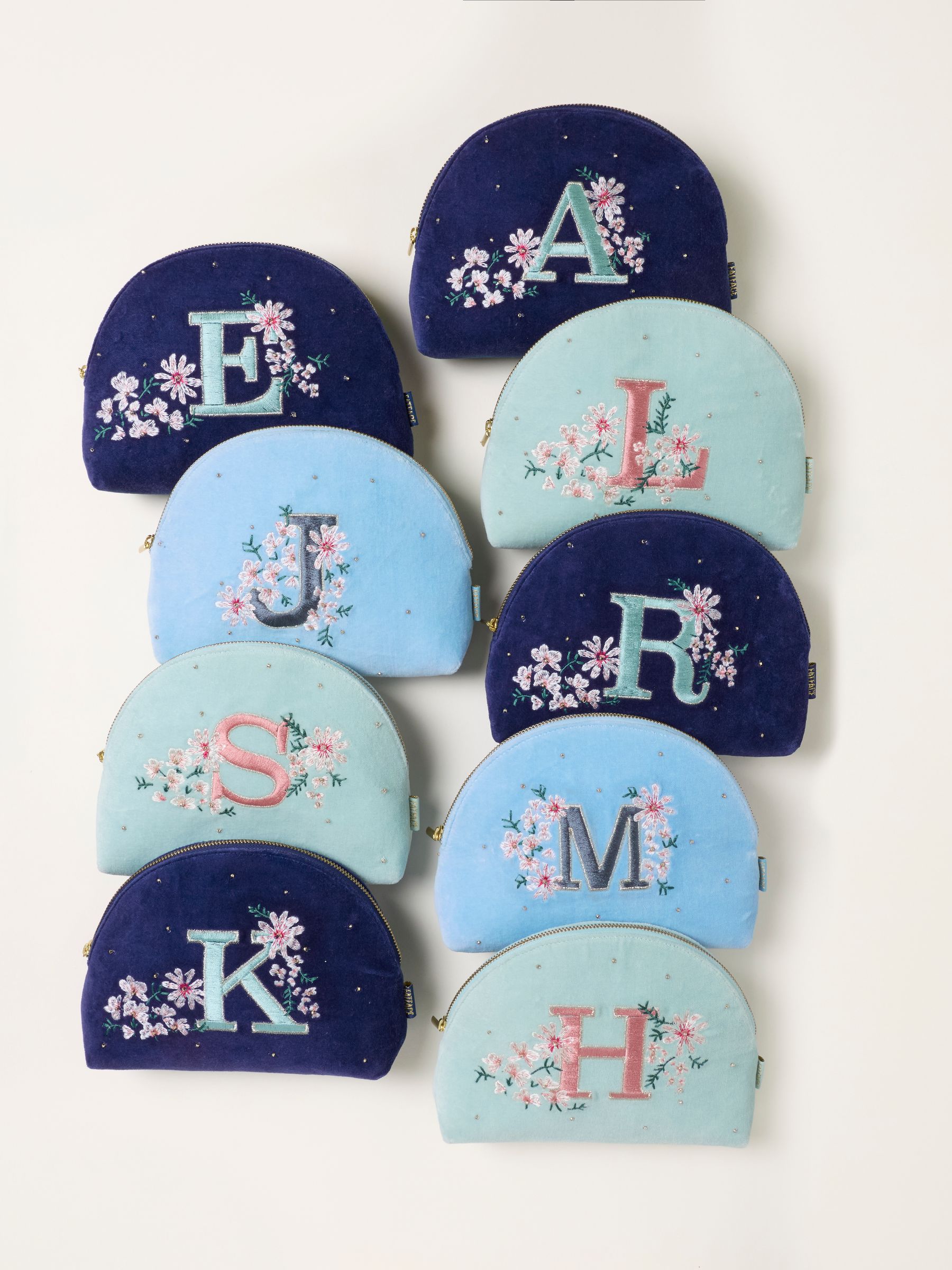 Multi Alphabet Embroidered Make Up Bag - Image 1 of 2