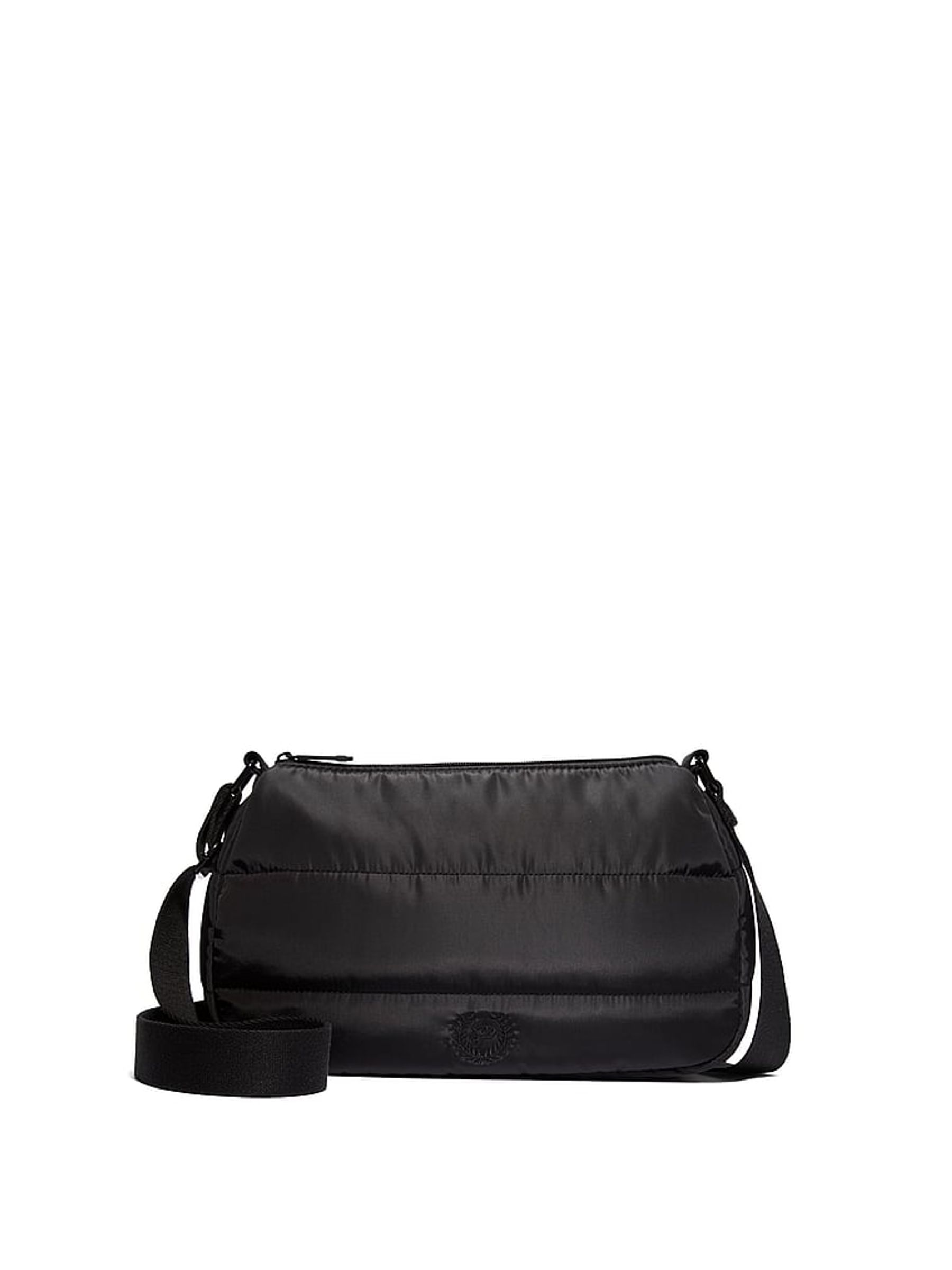 Black Quilted Puffer Shoulder Bag - Image 1 of 4