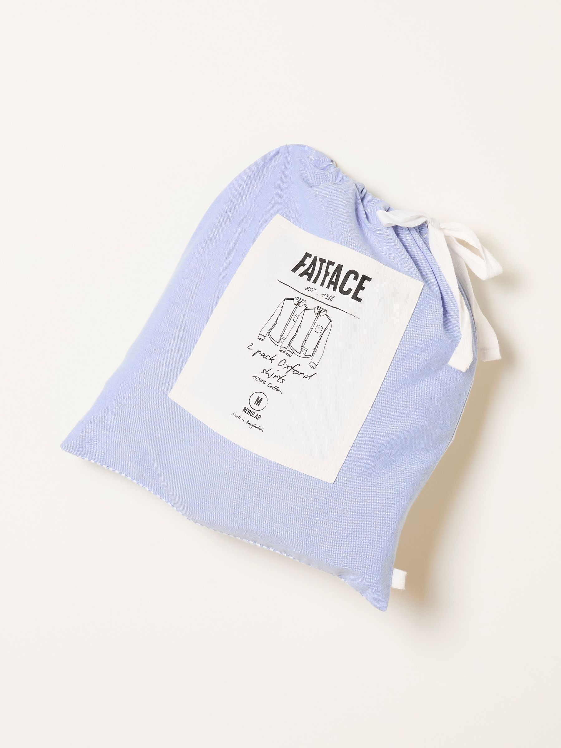 Striped Blue Long Sleeve 2 Pack Oxford Shirts - Image 5 of 5