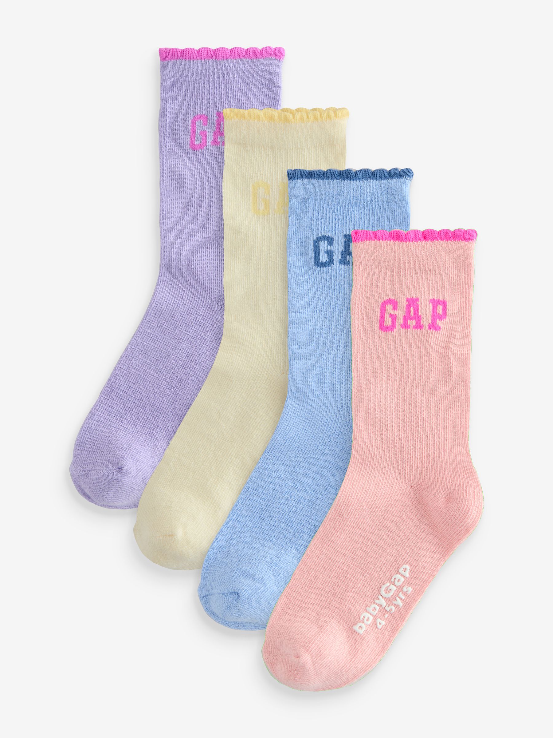 Multi Crew Logo Socks 4-Pack (Newborn-5yrs) - Image 1 of 7