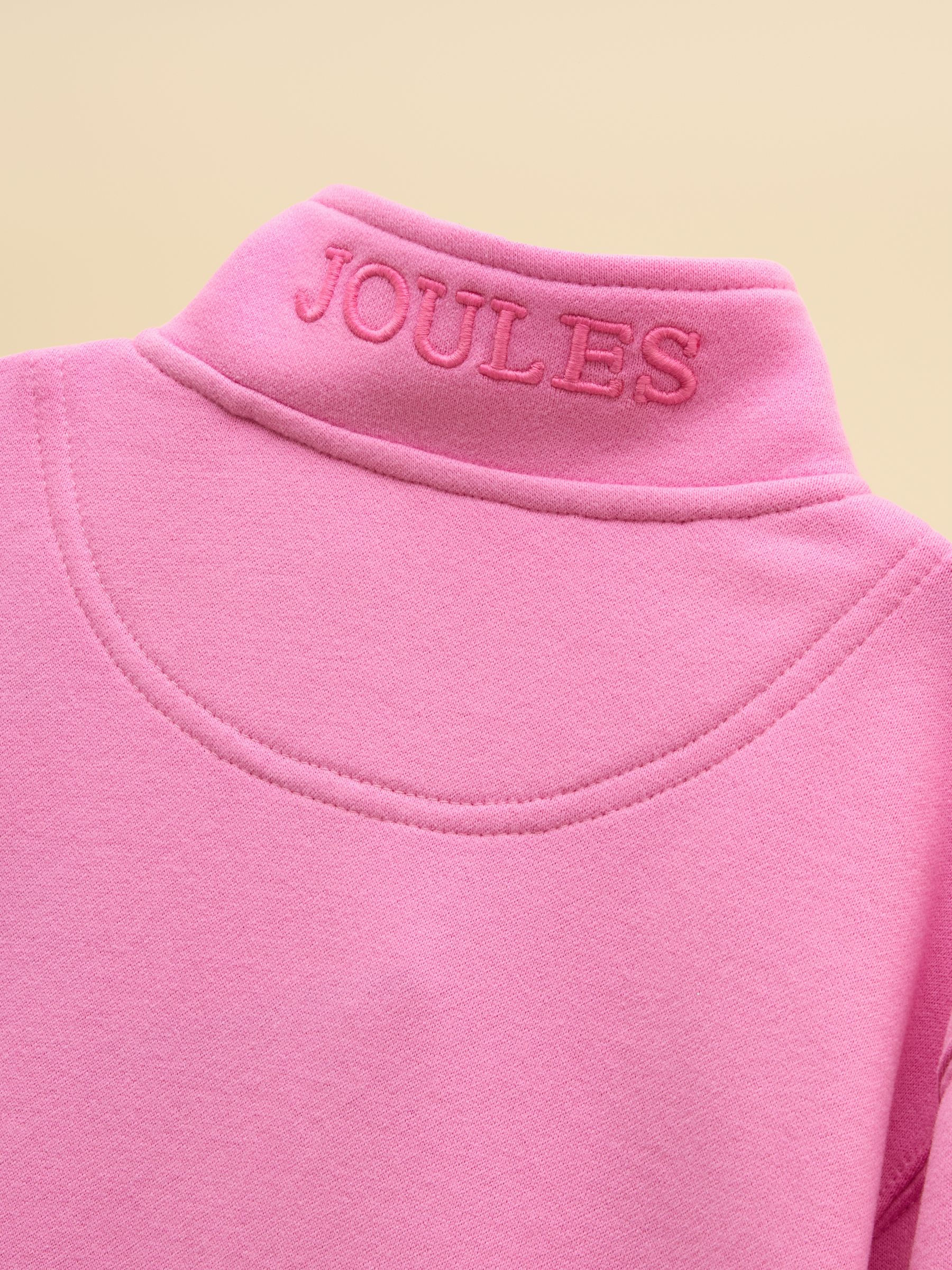 Kids' Alfie Pink Quarter Zip Sweatshirt - Image 5 of 5 Kids' Alfie Pink Quarter Zip Sweatshirt - Image 5 of 5