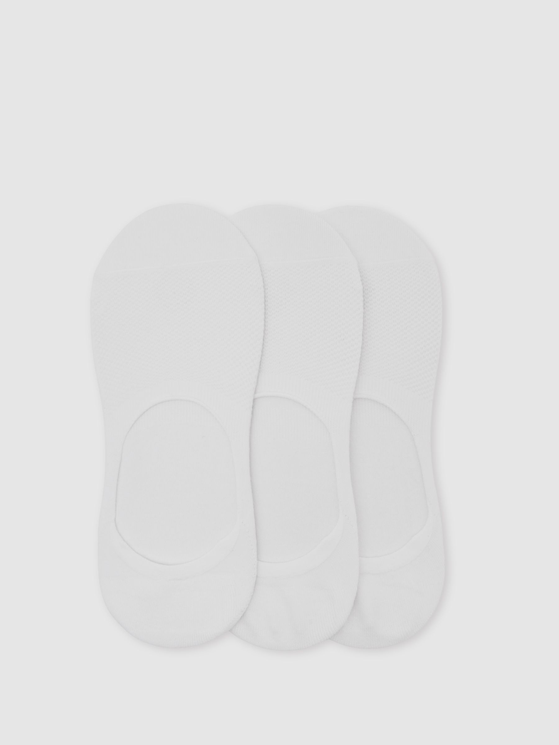 3 Pack Invisible Trainer Socks Cotton-Blend in White - Image 1 of 2 3 Pack Invisible Trainer Socks Cotton-Blend in White - Image 1 of 2