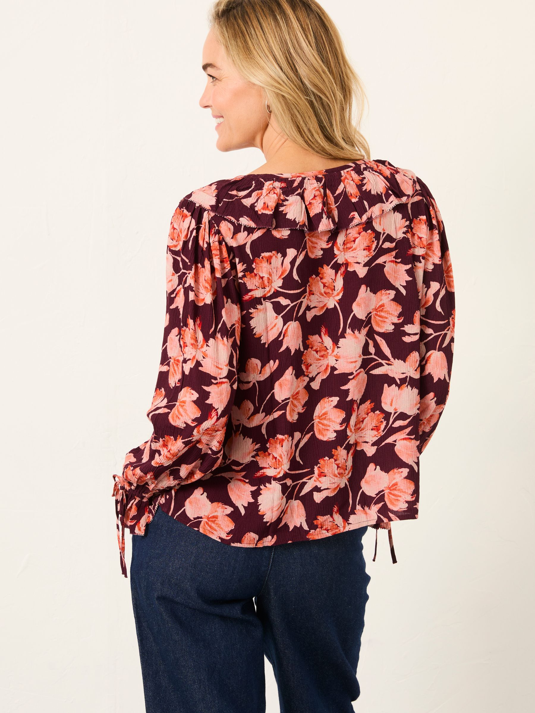 Rene Burgundy Red Blouse - Image 2 of 6