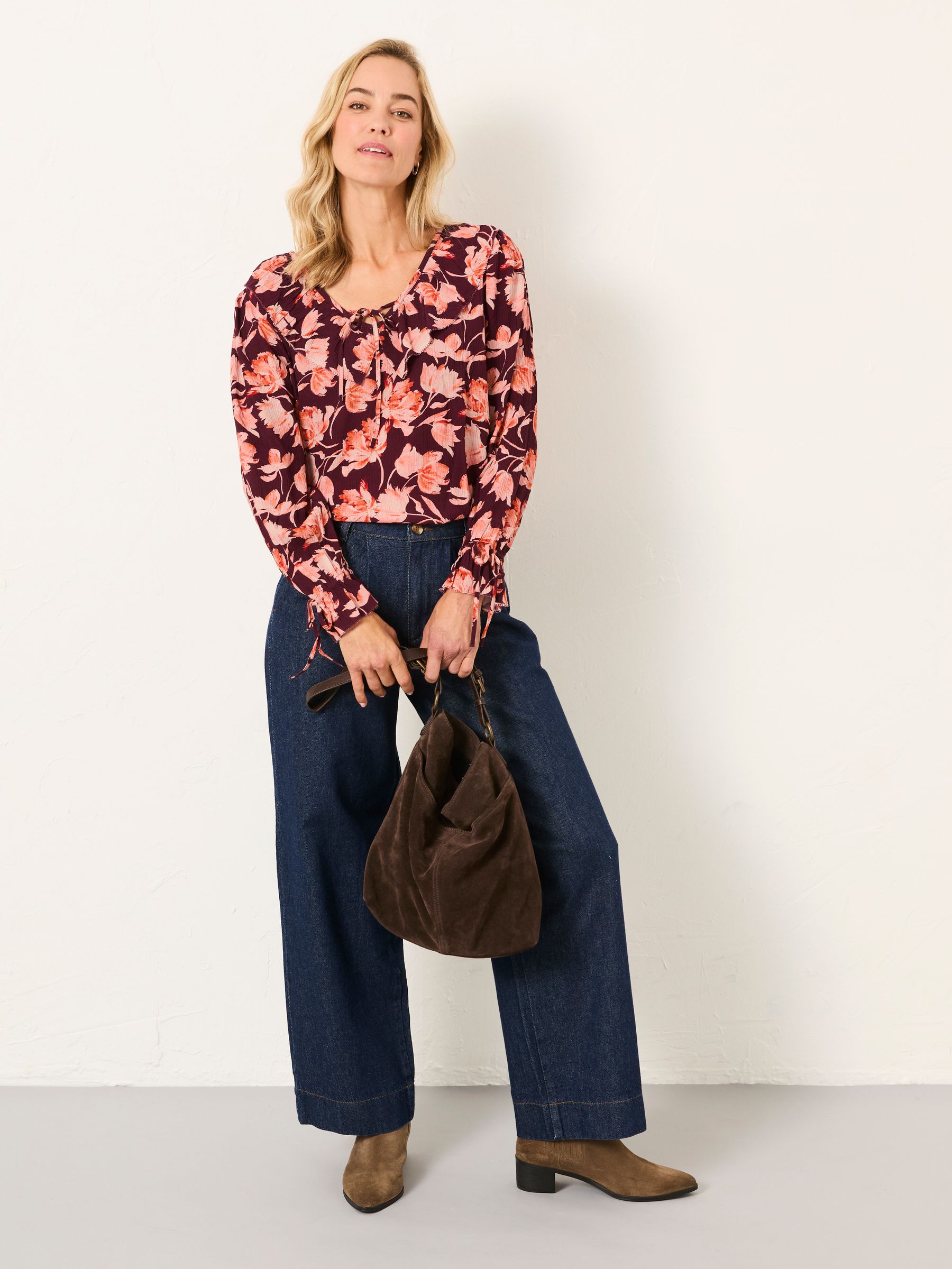 Rene Burgundy Red Blouse - Image 3 of 6