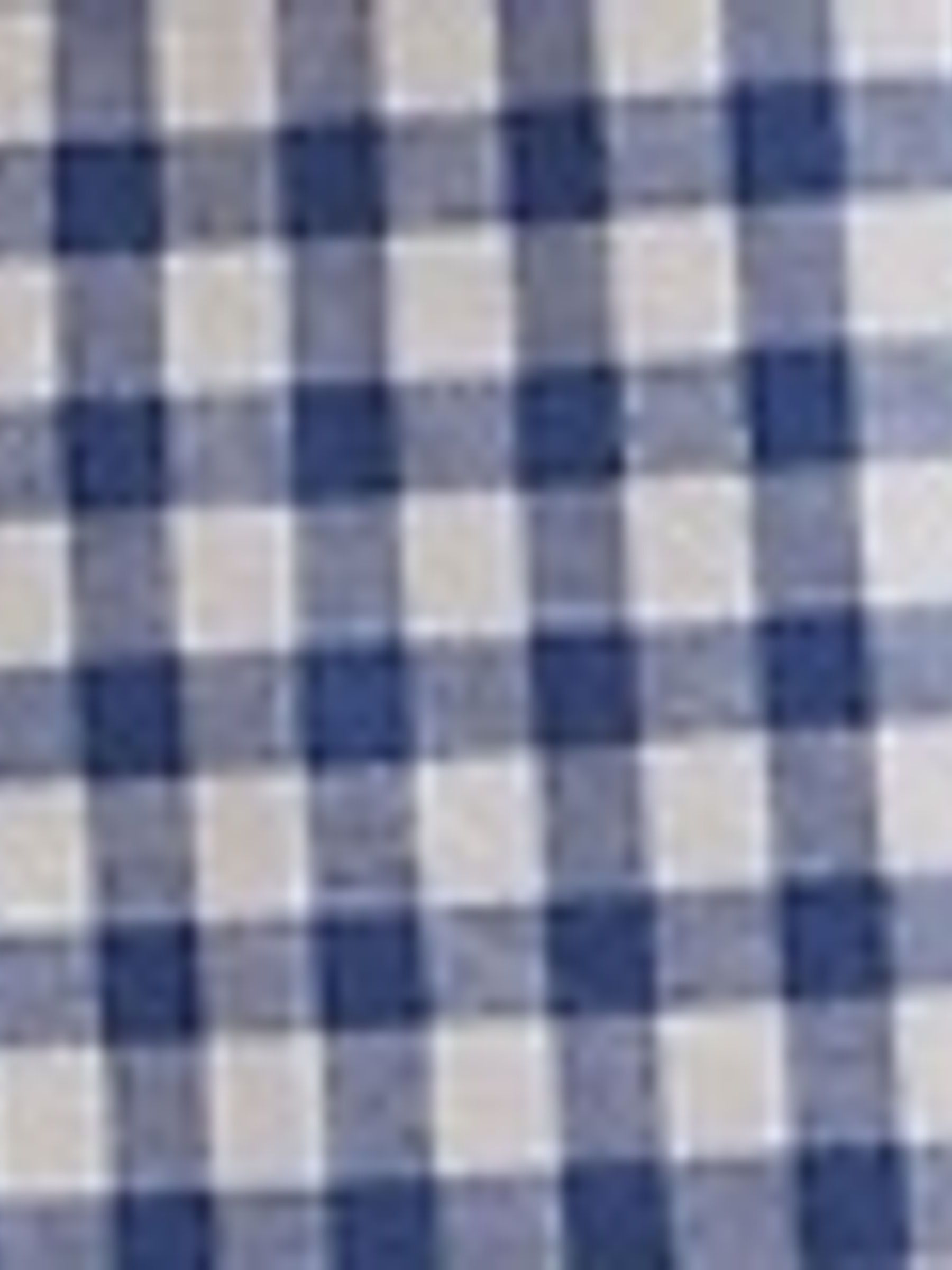 Blue Check Stretch Poplin Shirt in Slim Fit - Image 5 of 5