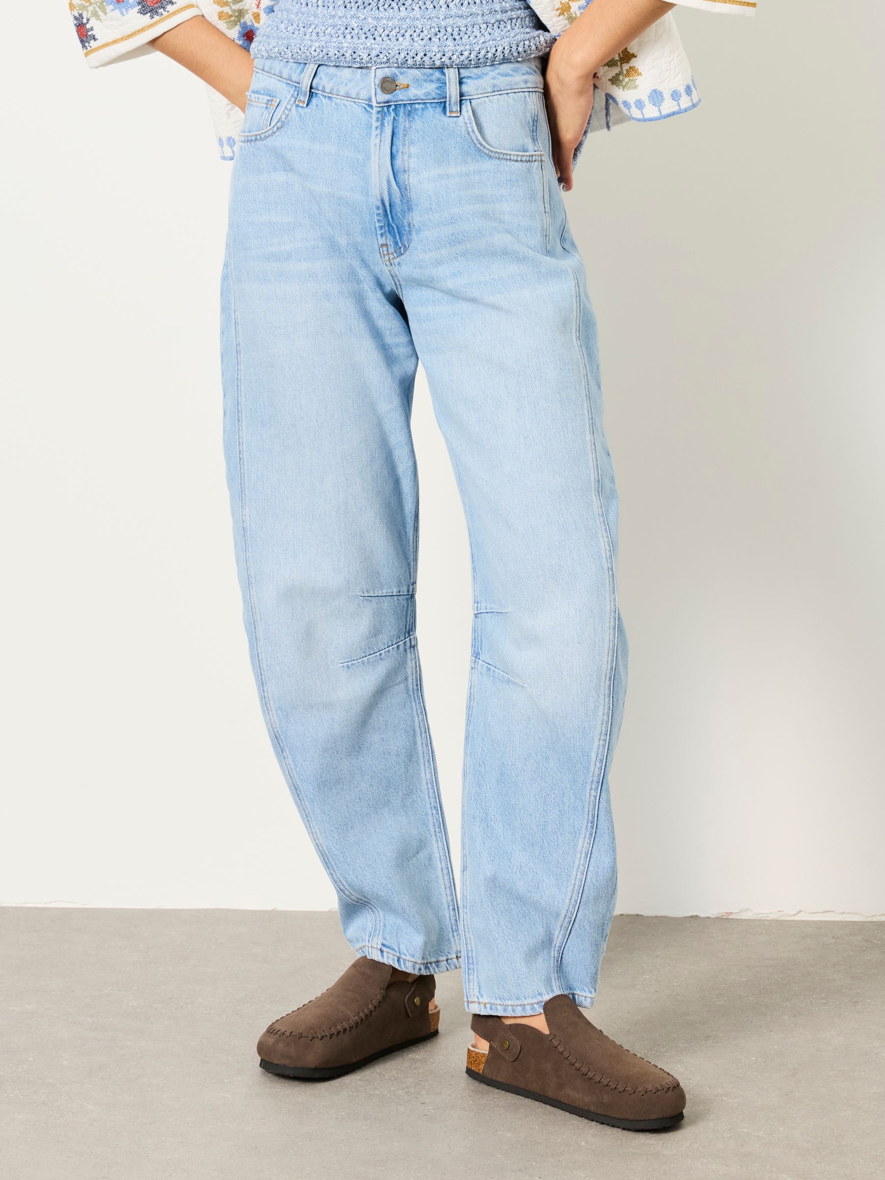 Light Blue Horseshoe Leg Jeans - Image 1 of 7