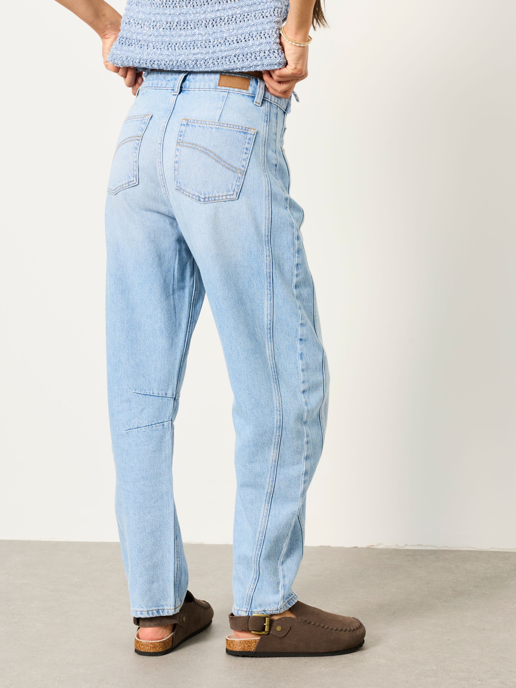 Light Blue Horseshoe Leg Jeans - Image 2 of 7