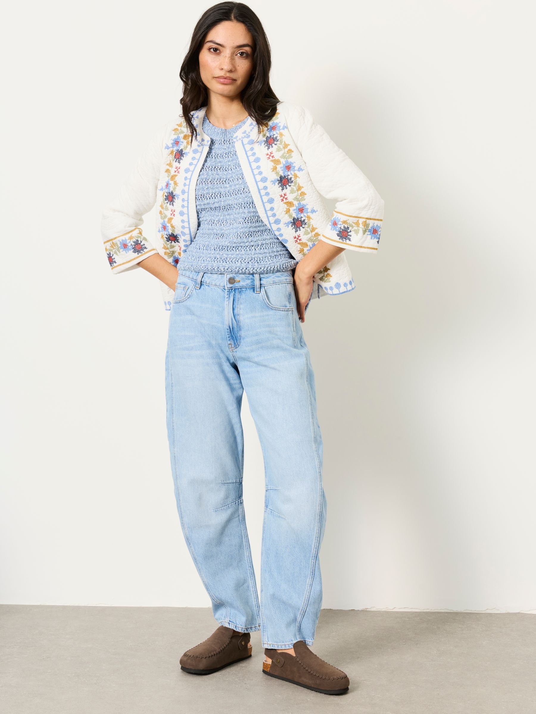 Light Blue Horseshoe Leg Jeans - Image 5 of 7