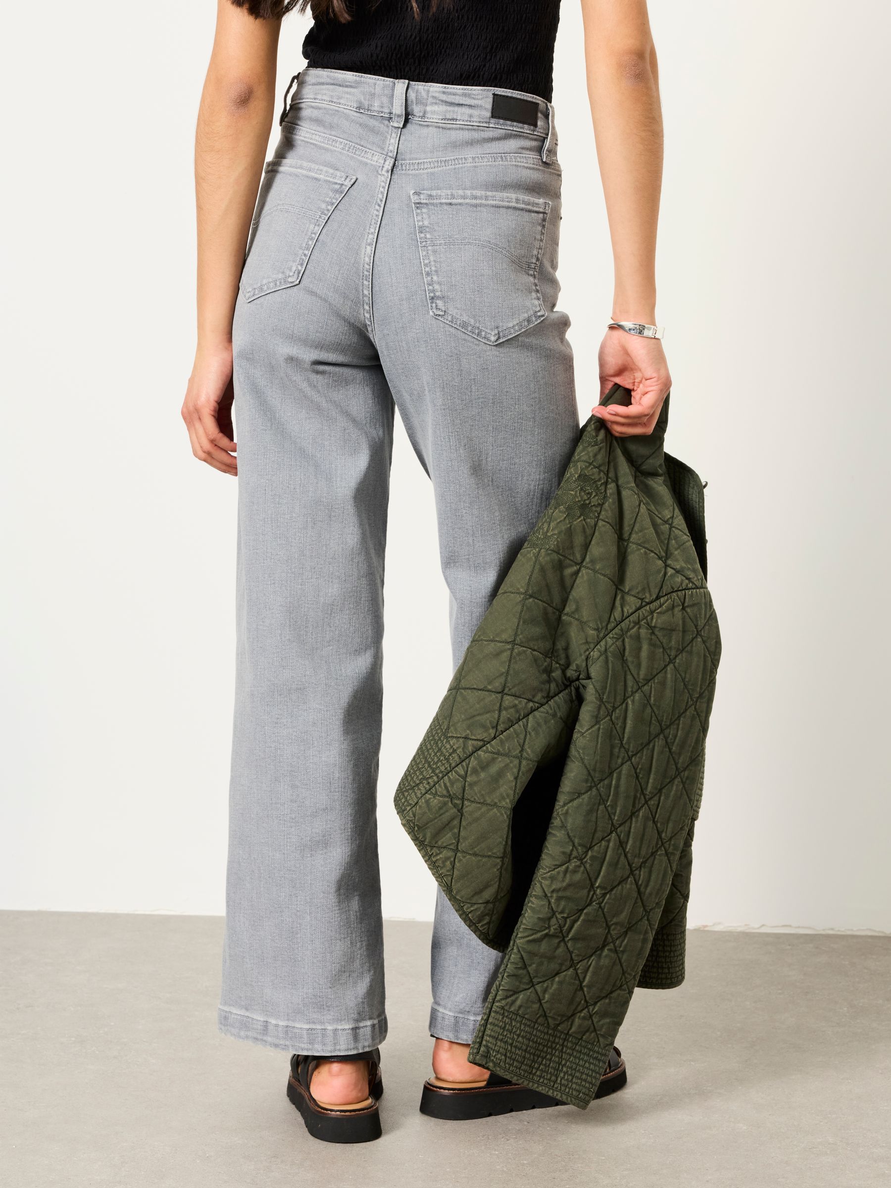 Welling Grey Wide Leg Jeans - Image 2 of 7
