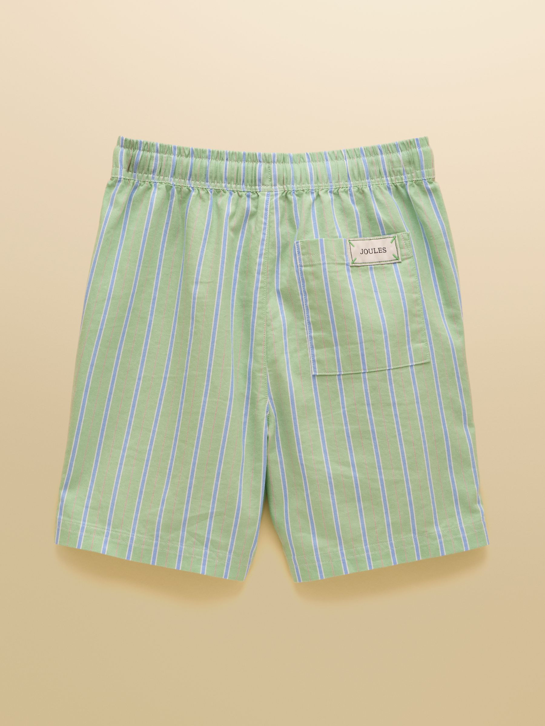 Boys' Hadley Green Stripe Cotton Woven Shorts - Image 4 of 7