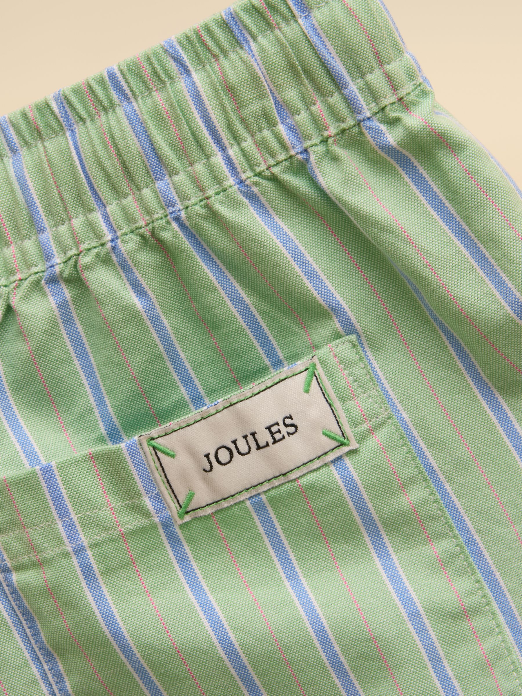 Boys' Hadley Green Stripe Cotton Woven Shorts - Image 7 of 7