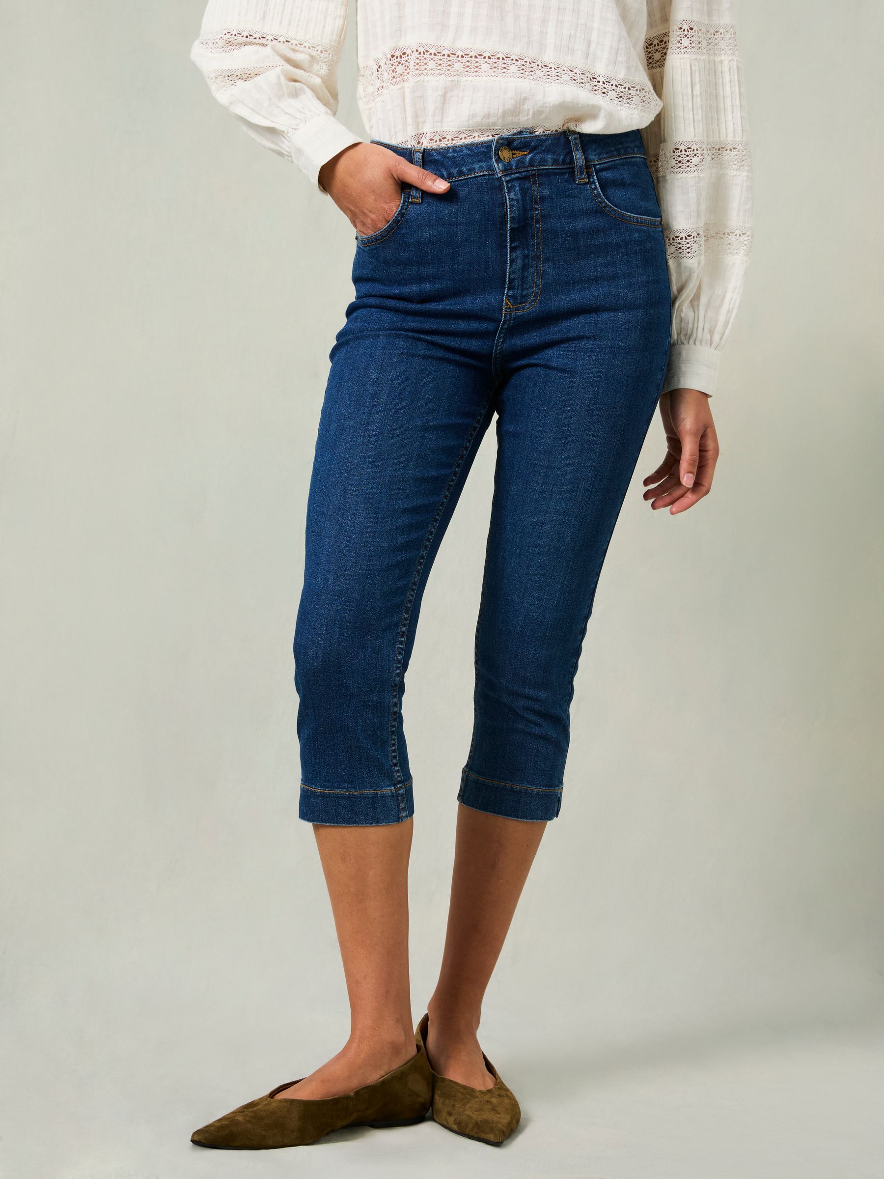 Mid Wash Peddlepusher Jeans - Image 1 of 7