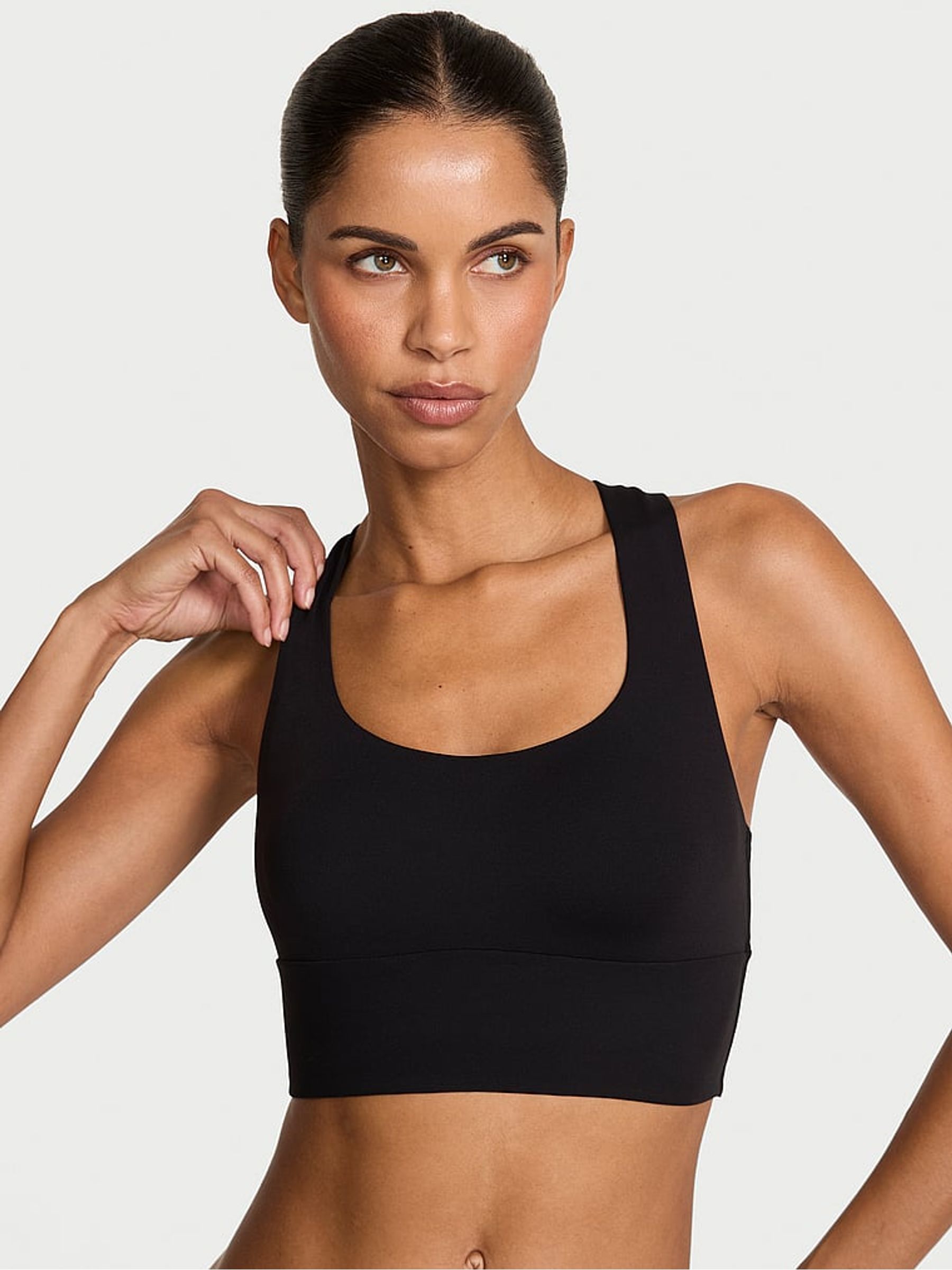 Black Elevate™ Shine Low Support Sports Bra - Image 1 of 3