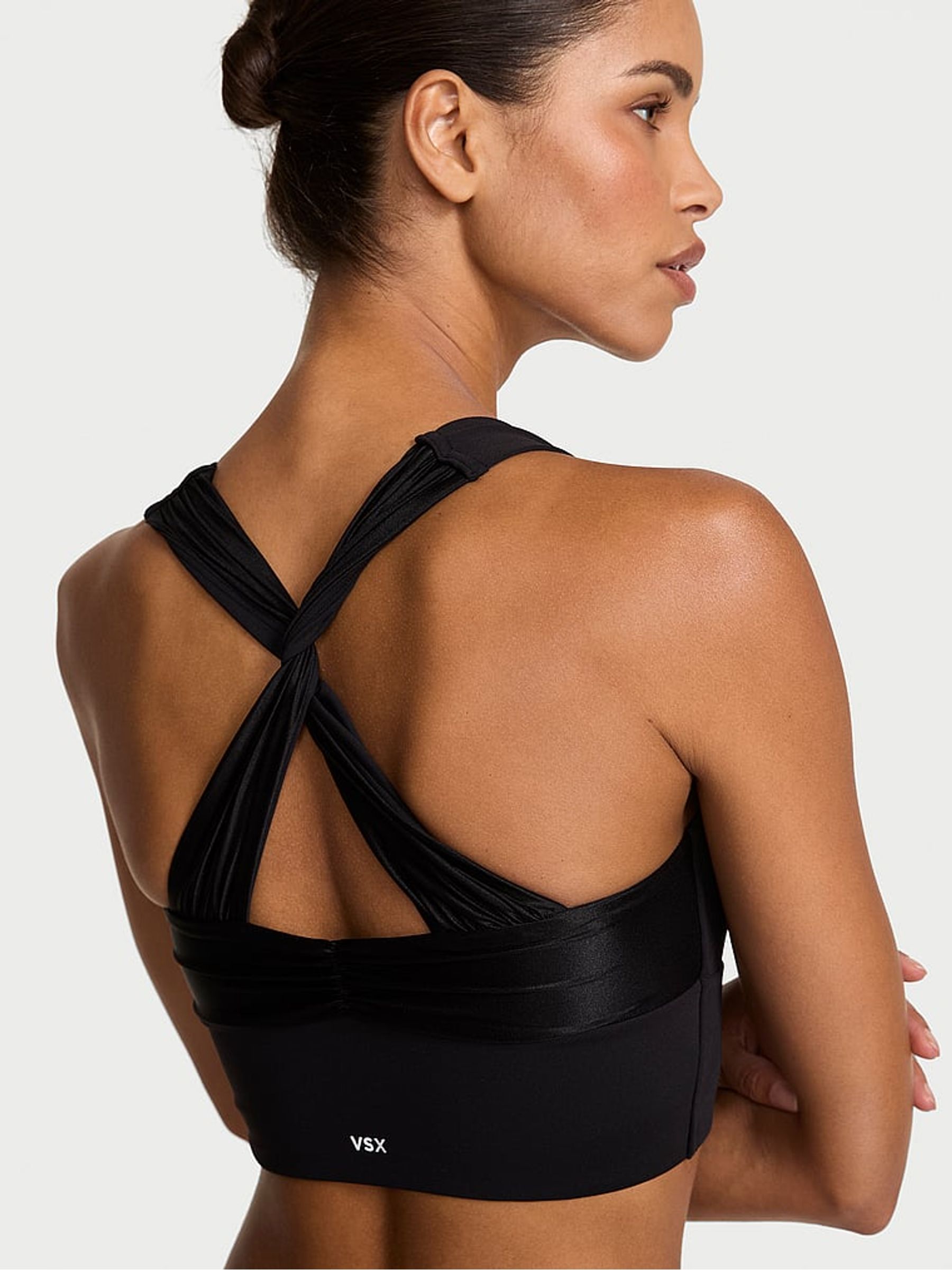 Black Elevate™ Shine Low Support Sports Bra - Image 2 of 3