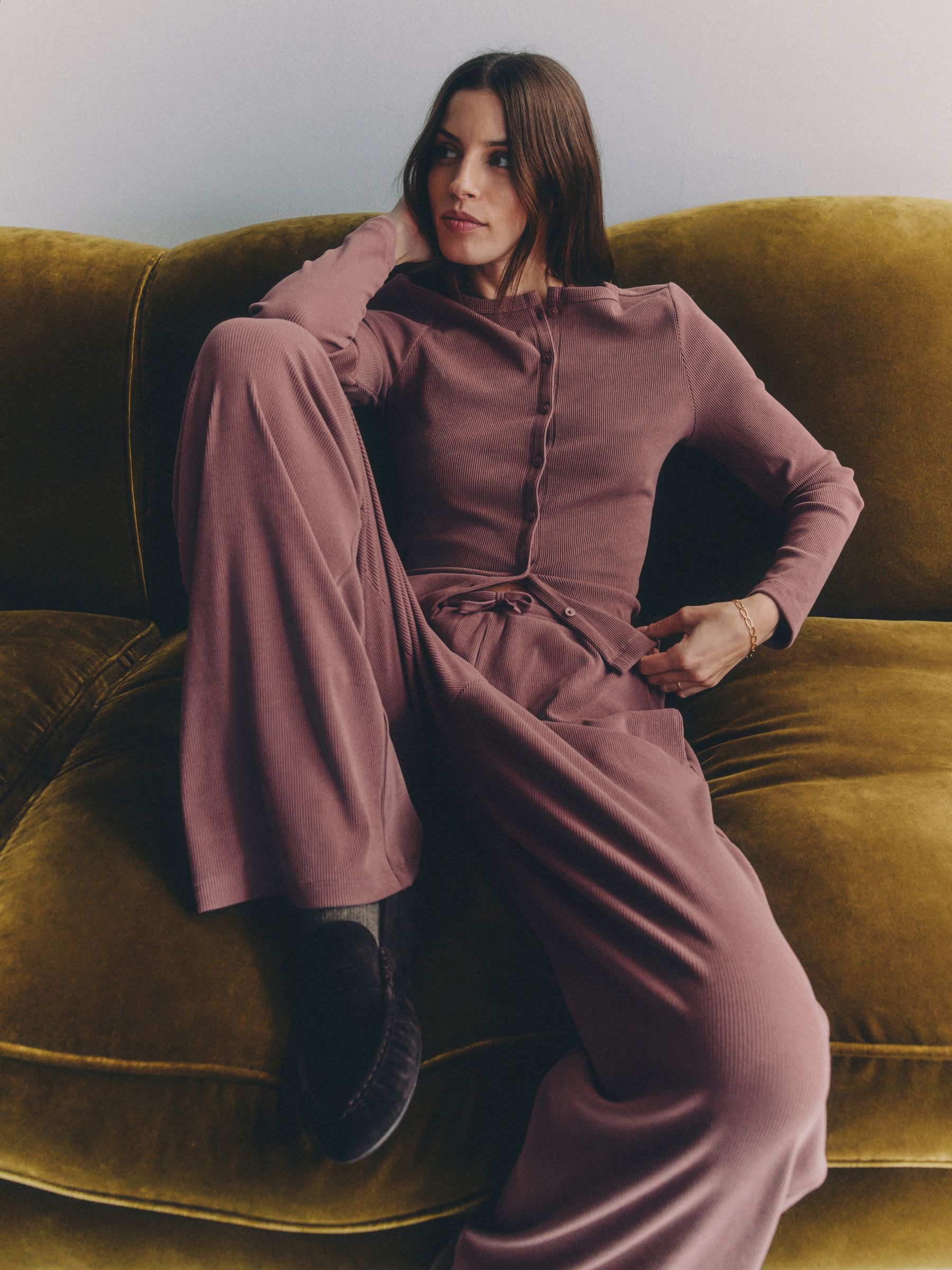 2 Pack Soft Touch Ribbed Long Sleeve Cardigan Pink/Cream - Image 1 of 6