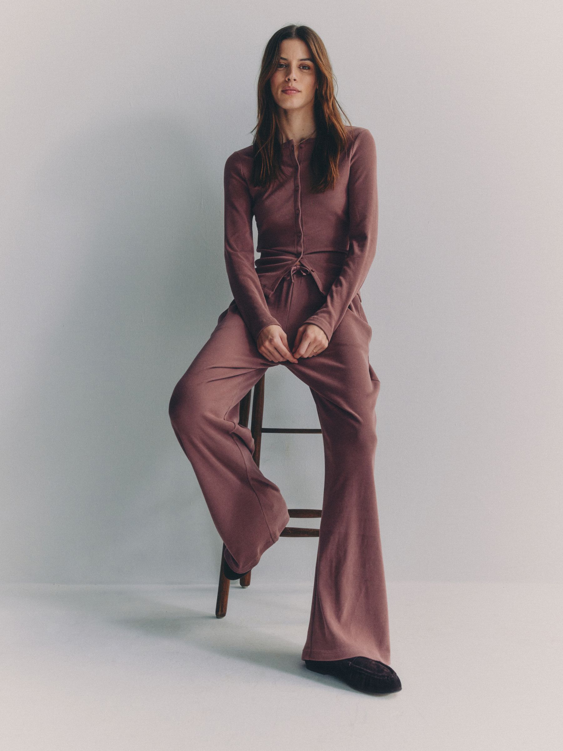 2 Pack Soft Touch Ribbed Long Sleeve Cardigan Pink/Cream - Image 3 of 6