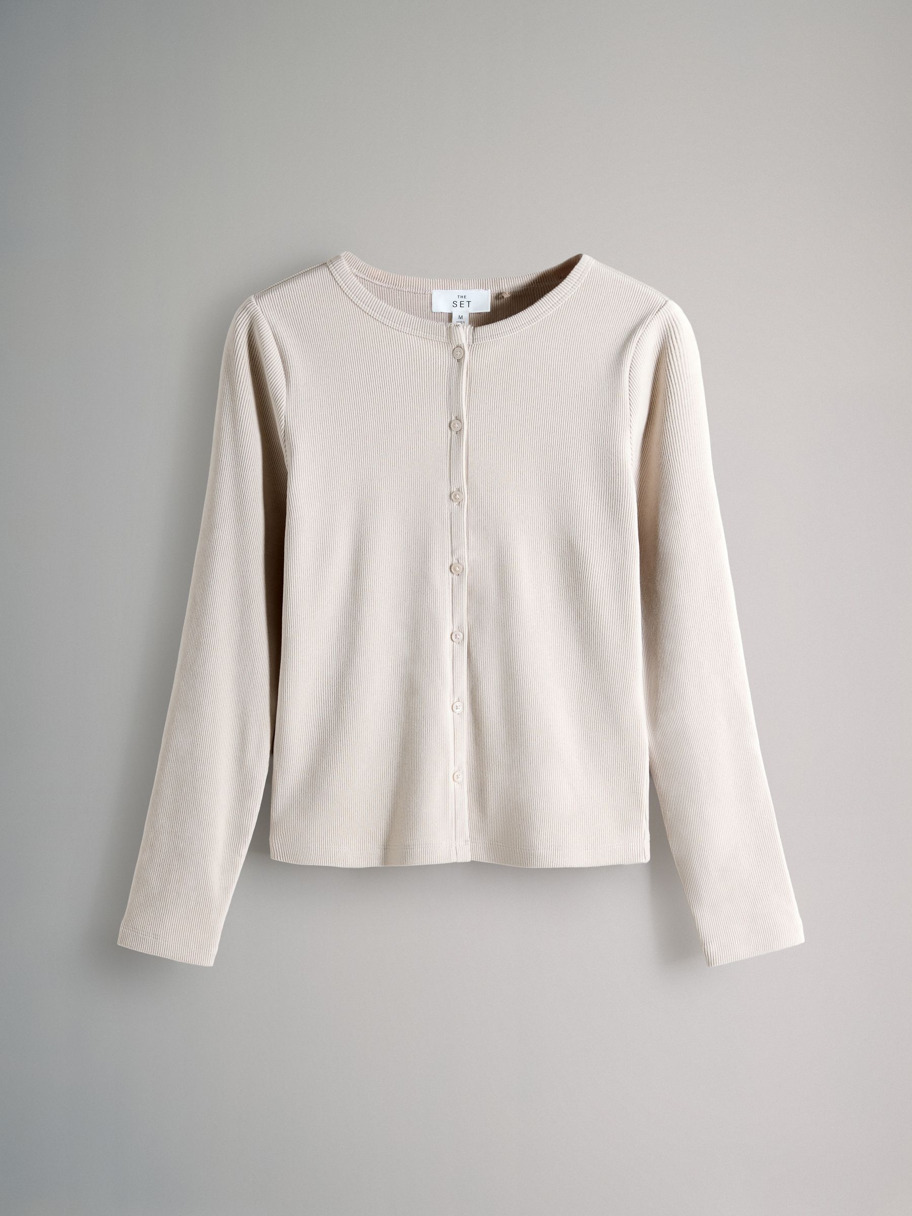 2 Pack Soft Touch Ribbed Long Sleeve Cardigan Pink/Cream - Image 5 of 6