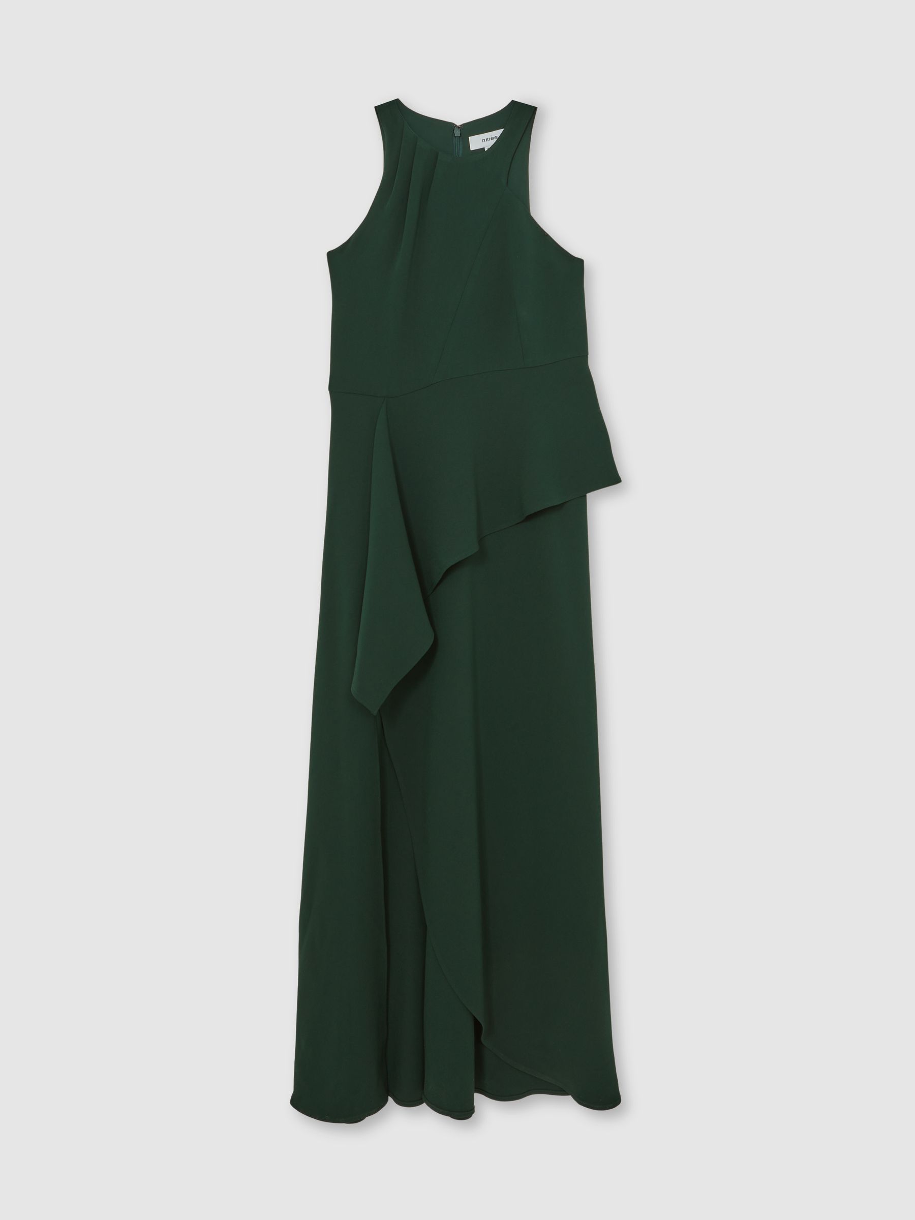 Petite Ruffled Slash-Detail Maxi Dress in Green - Image 2 of 7