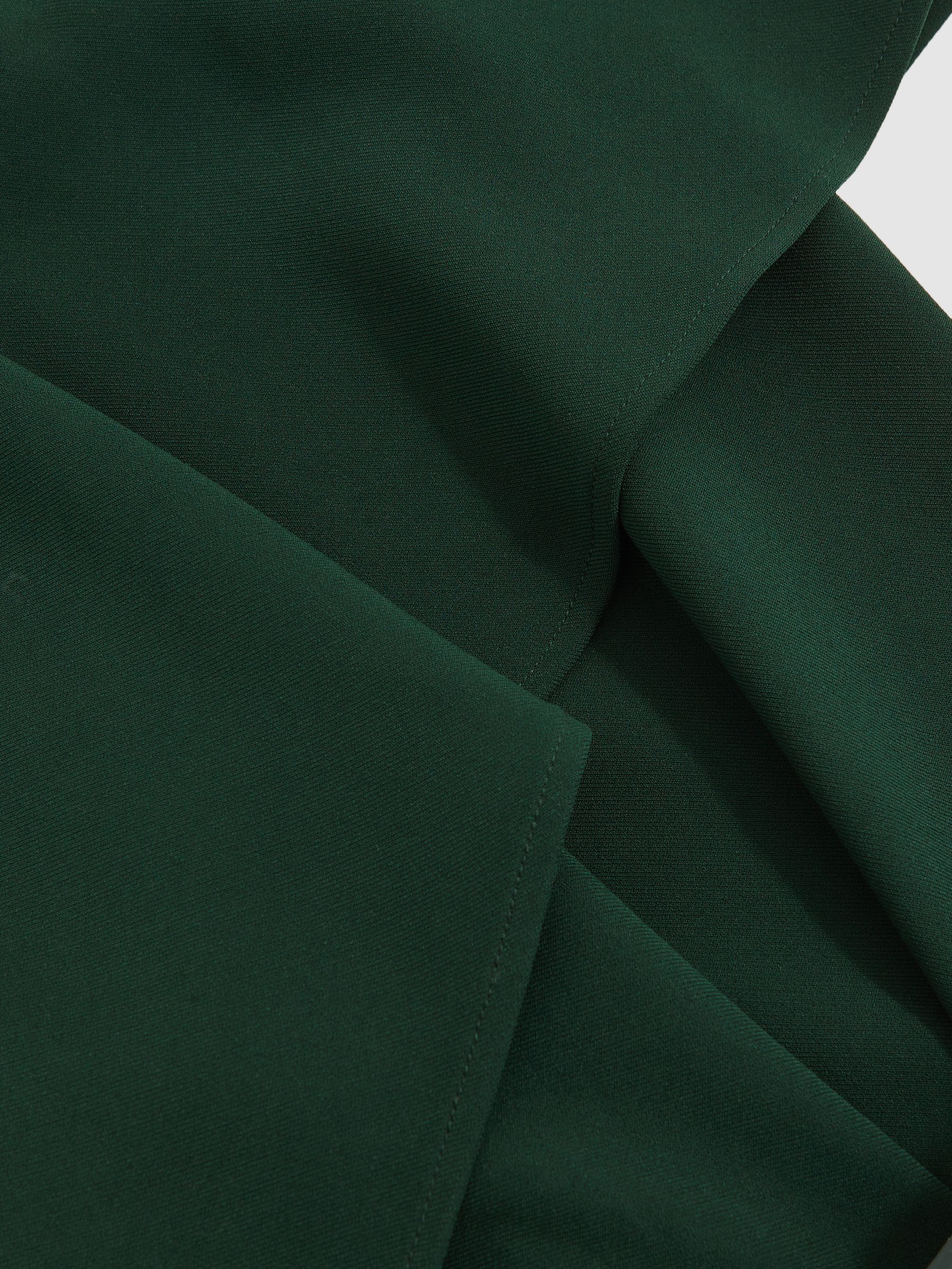 Petite Ruffled Slash-Detail Maxi Dress in Green - Image 6 of 7