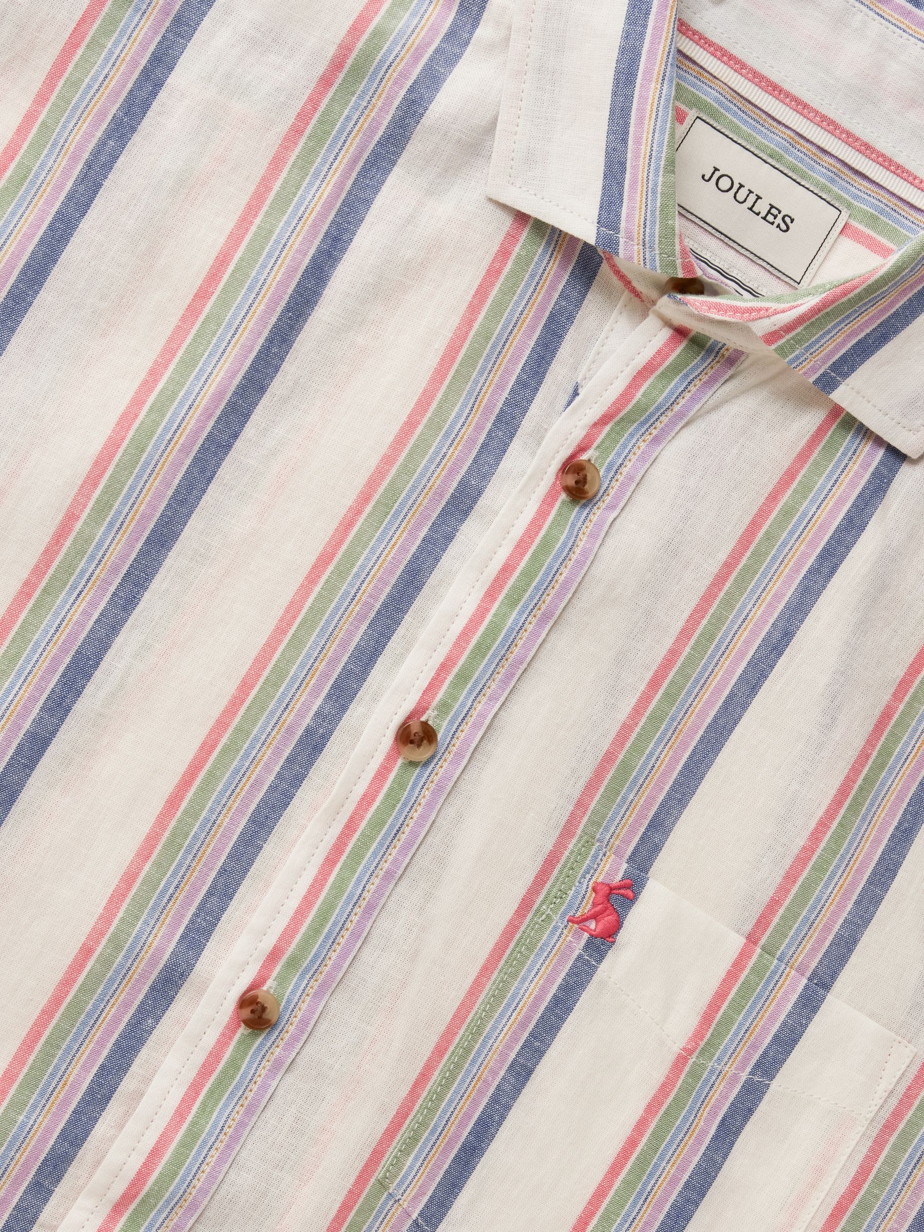 Multi Linen Blend Short Sleeve Shirt - Image 2 of 7