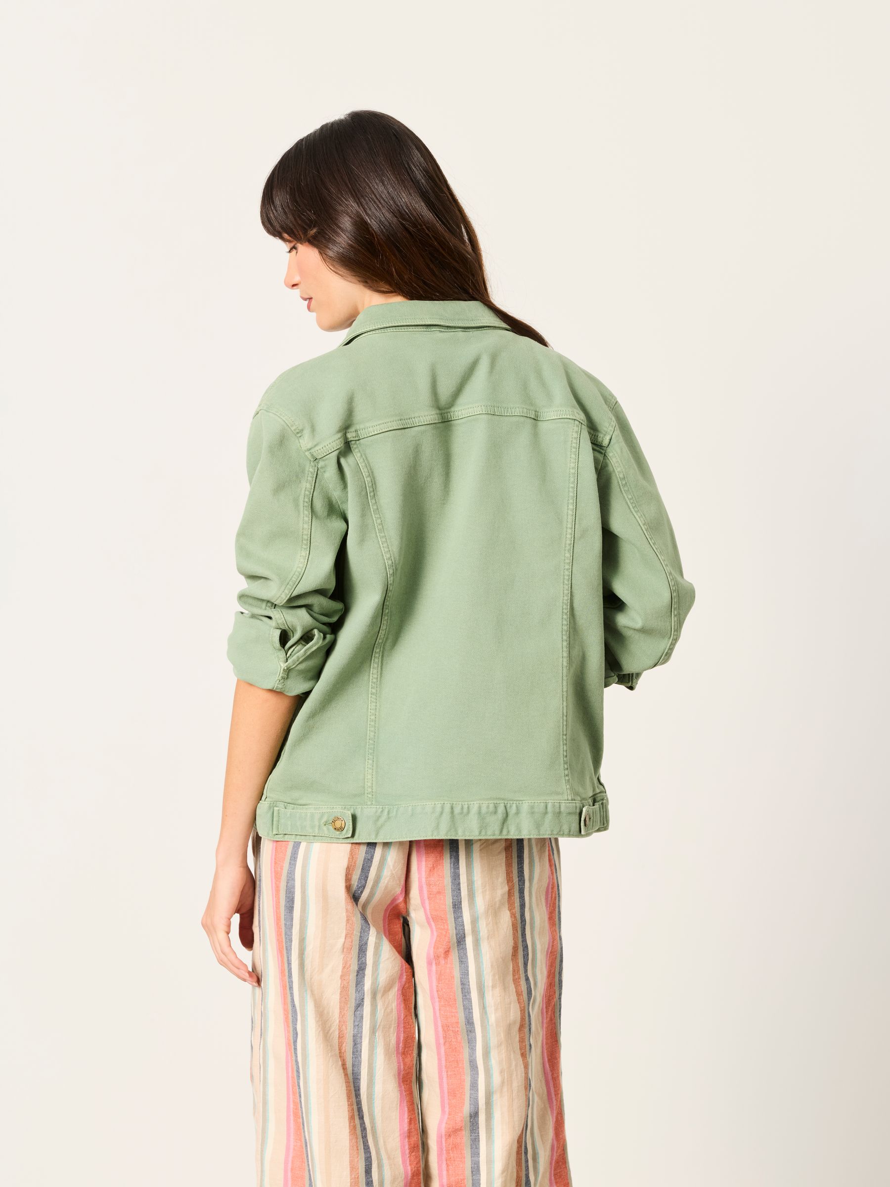 Tasha Green Petite Denim Jacket - Image 2 of 6