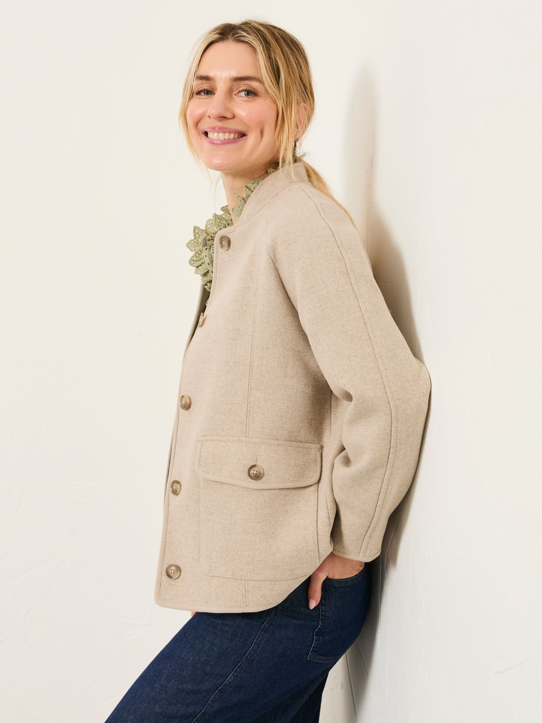 Orla Natural Petite Petite Wool Jacket - Image 1 of 6