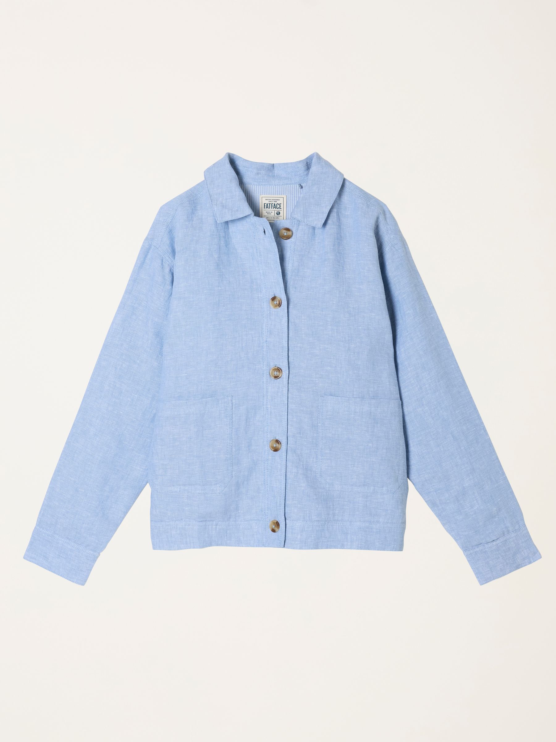 Darcy Blue Petite Linen Jacket - Image 6 of 7