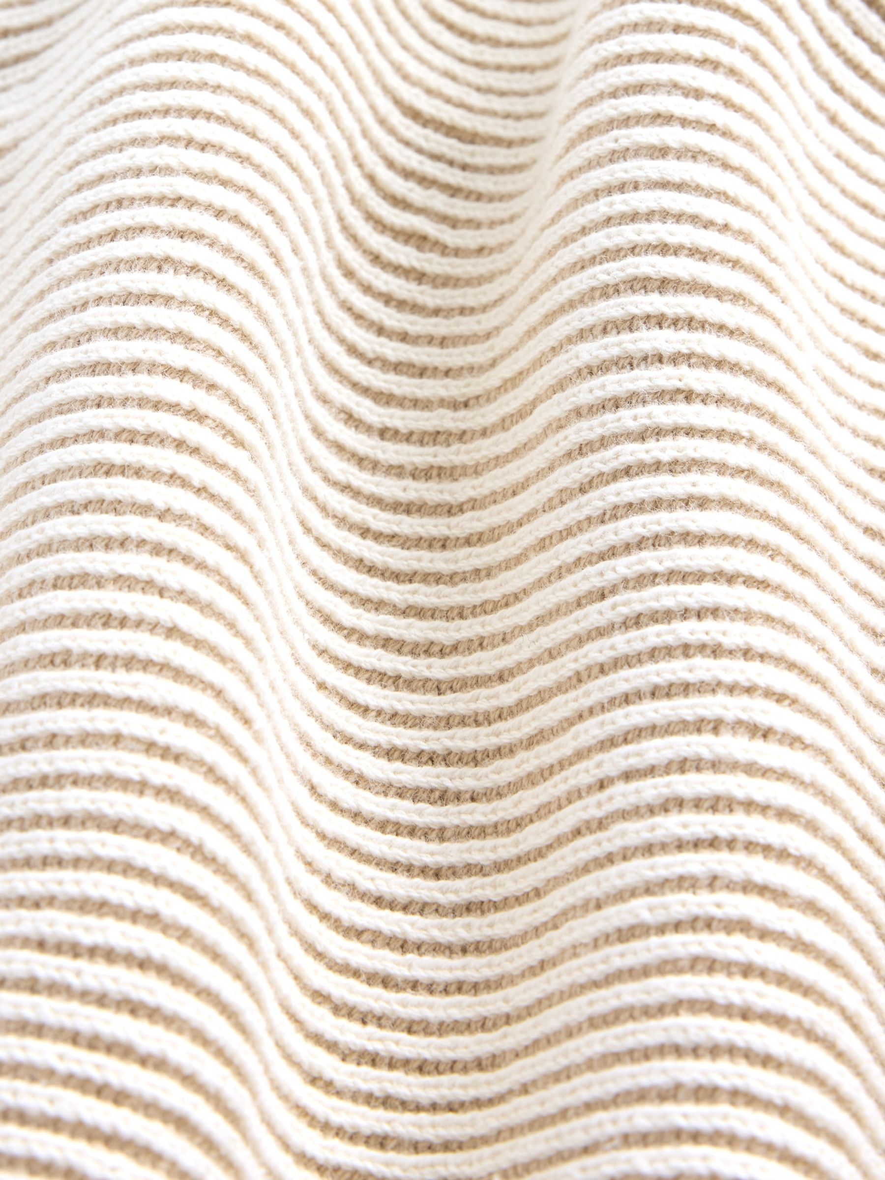 Cream Oversized Fisherman Stitch Crew Neck Jumper - Image 7 of 7