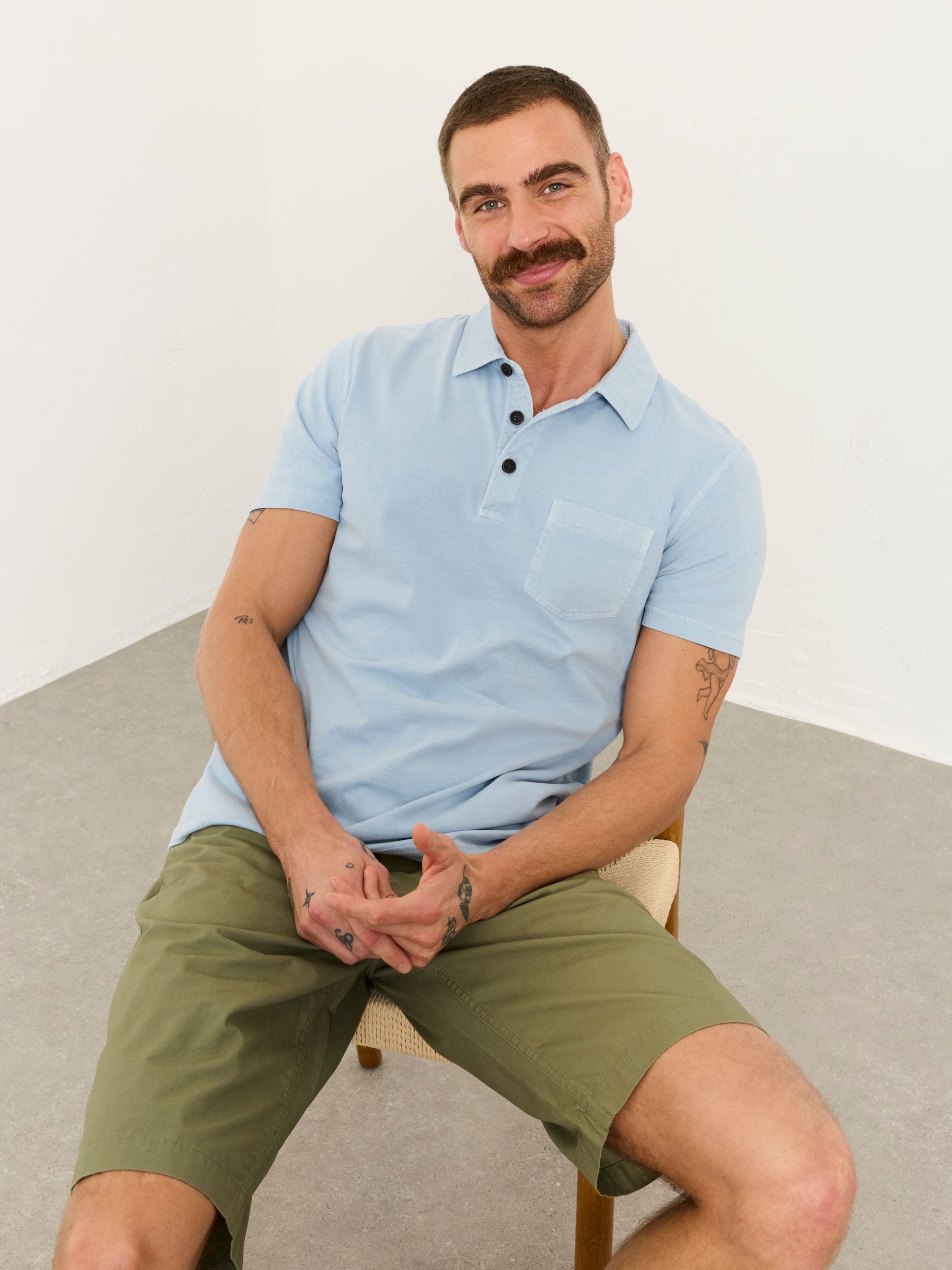 Stoke Pale Blue Polo - Image 1 of 5 Stoke Pale Blue Polo - Image 1 of 5