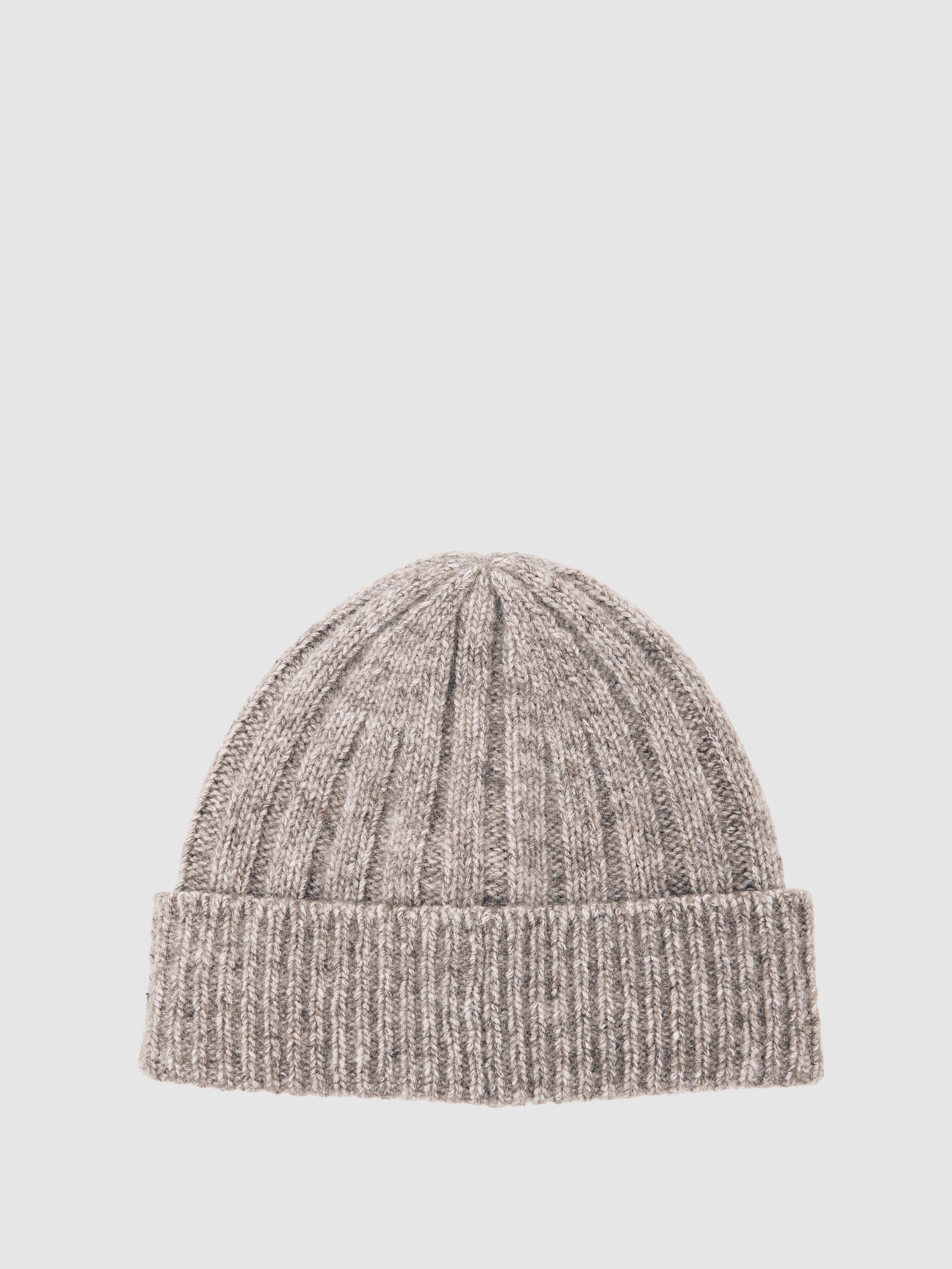 Wool-Blend Chunky Rib-Knit Beanie in Oatmeal Melange - Image 3 of 4