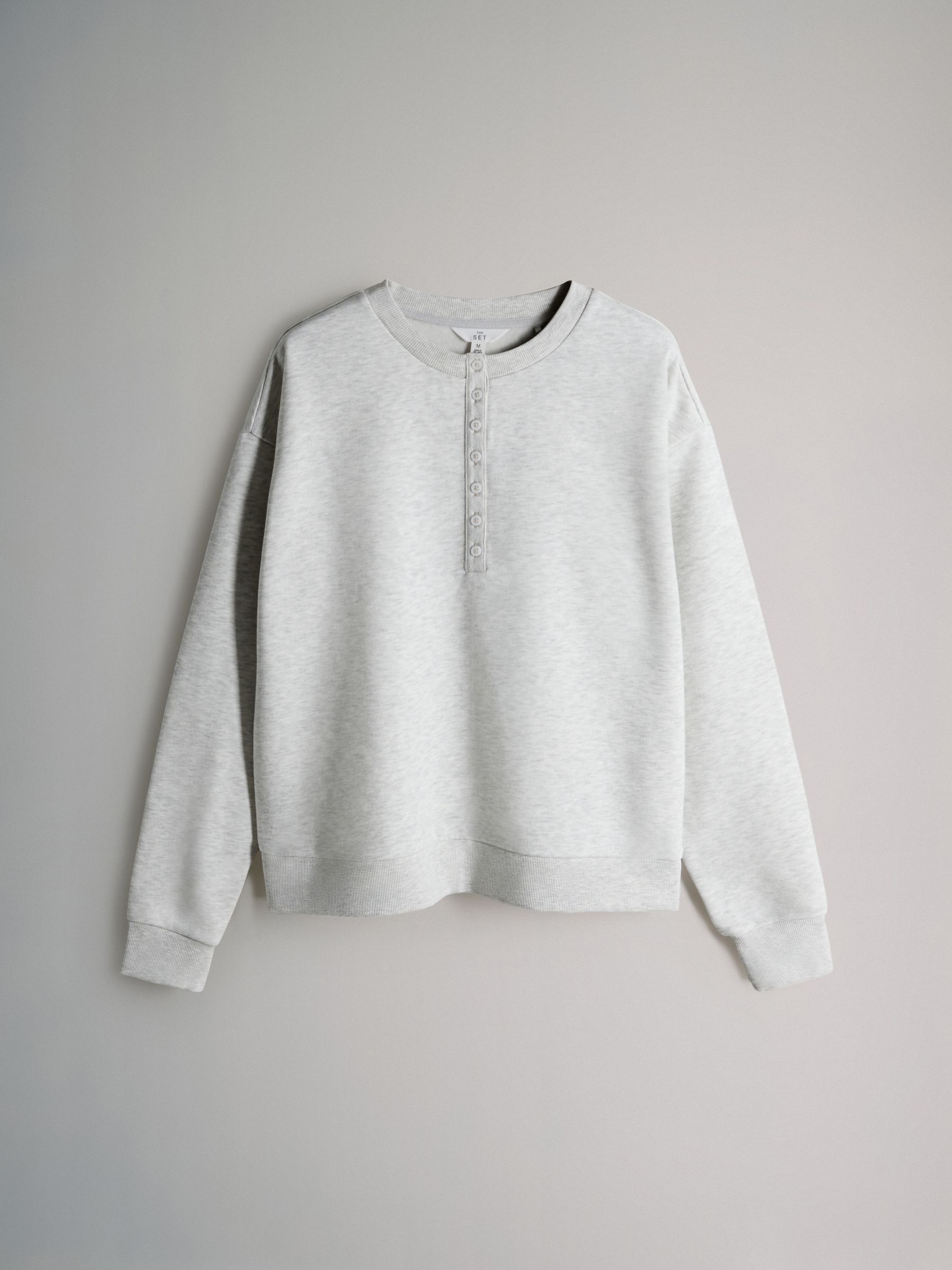 Navy/Grey Marl 2 Pack Henley Sweatshirts - Image 5 of 6